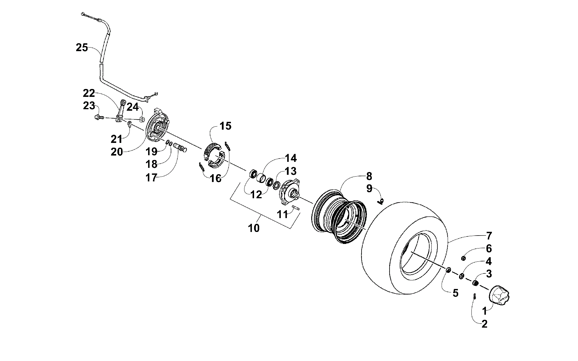Переднее колесо AND BRAKE ASSEMBLIES [98163]