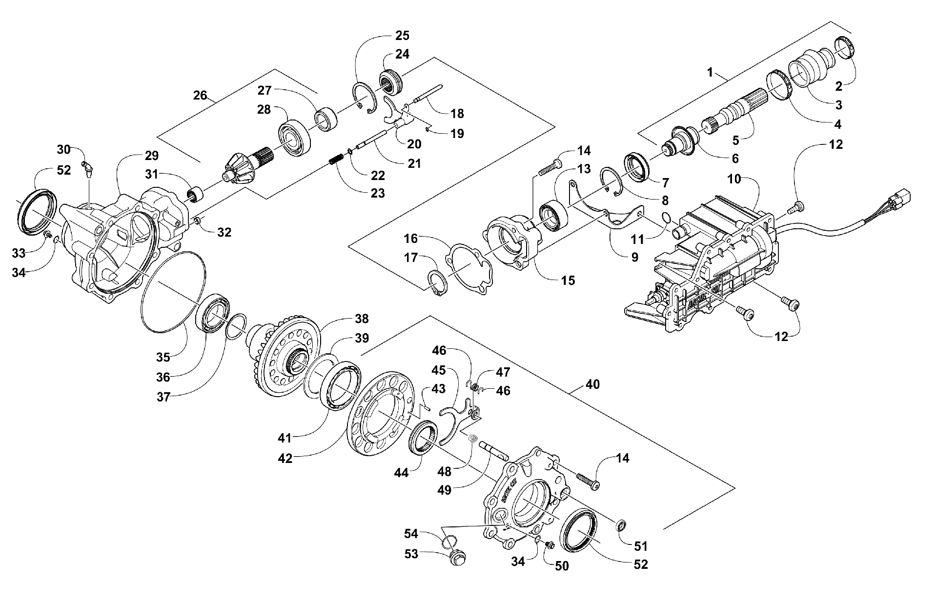 Передняя часть DRIVE GEARCASE ASSEMBLY [301046]