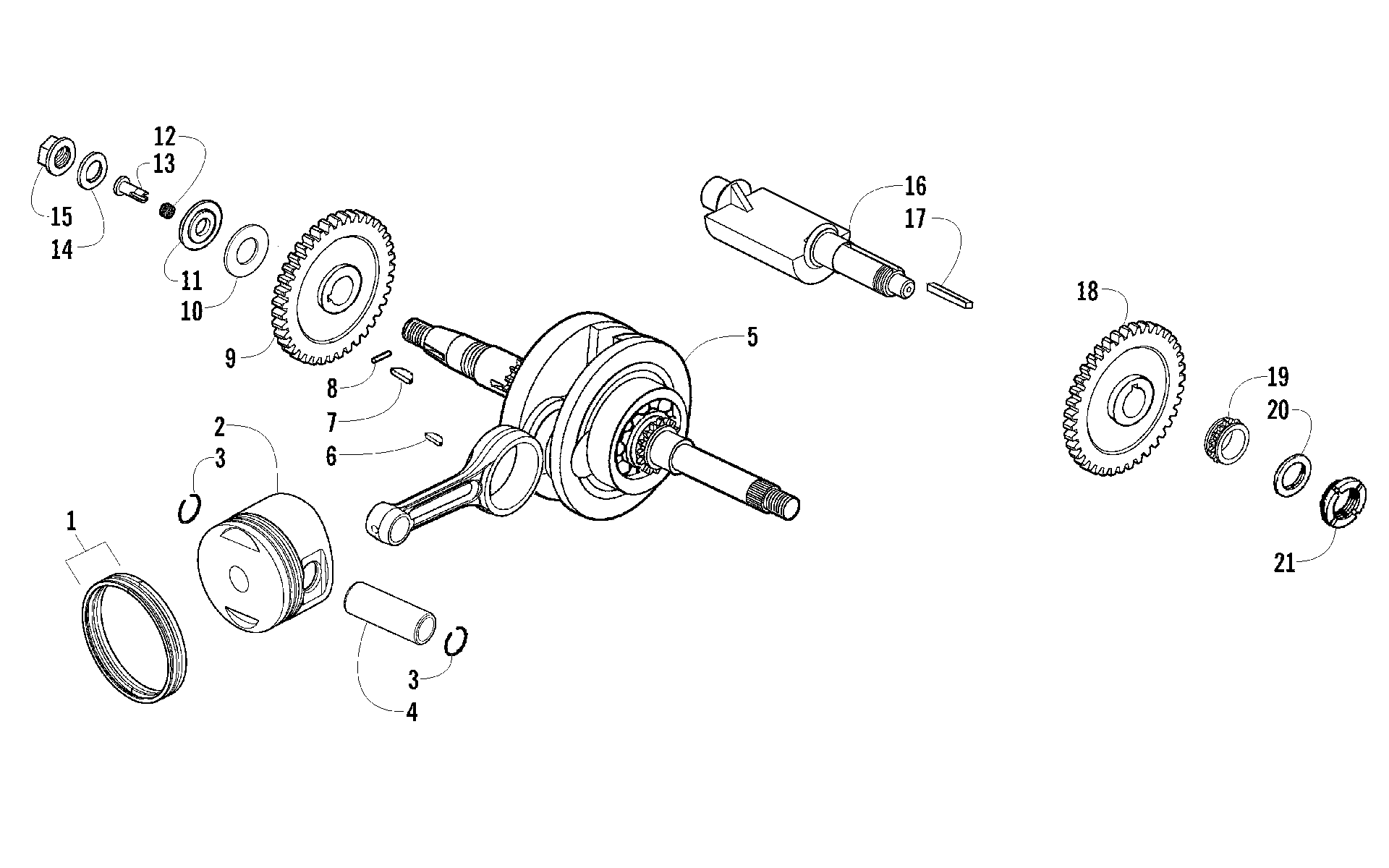 поршень и коленвал ASSEMBLY [94257]