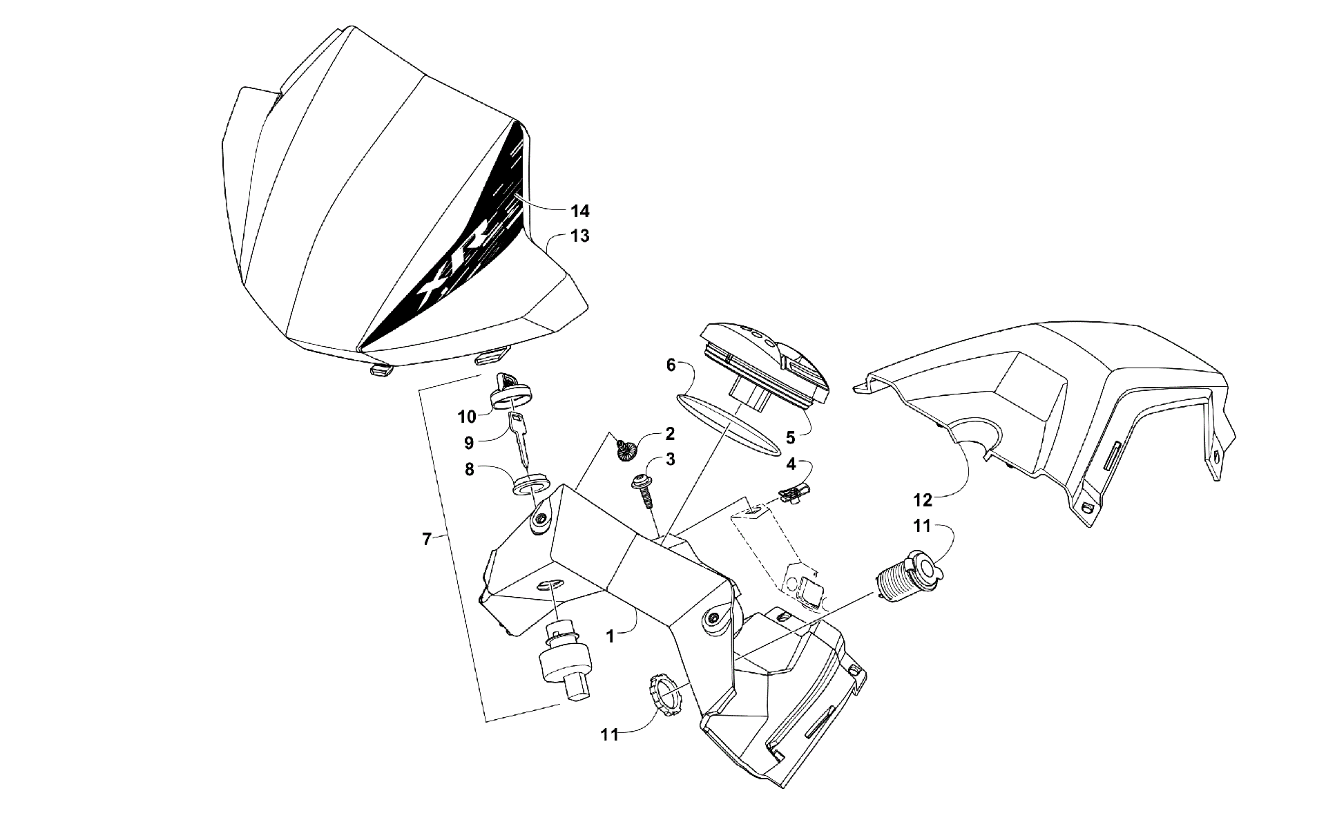 Консоль AND INSTRUMENT ASSEMBLY [300757]