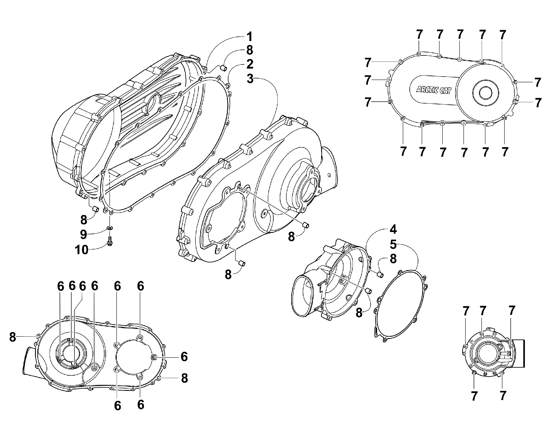 Сцепление SIDE ENGINE COVERS [300311]