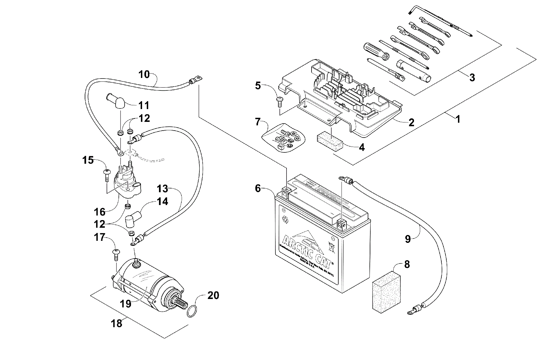 Аккумулятор AND STARTER ASSEMBLY [300347]