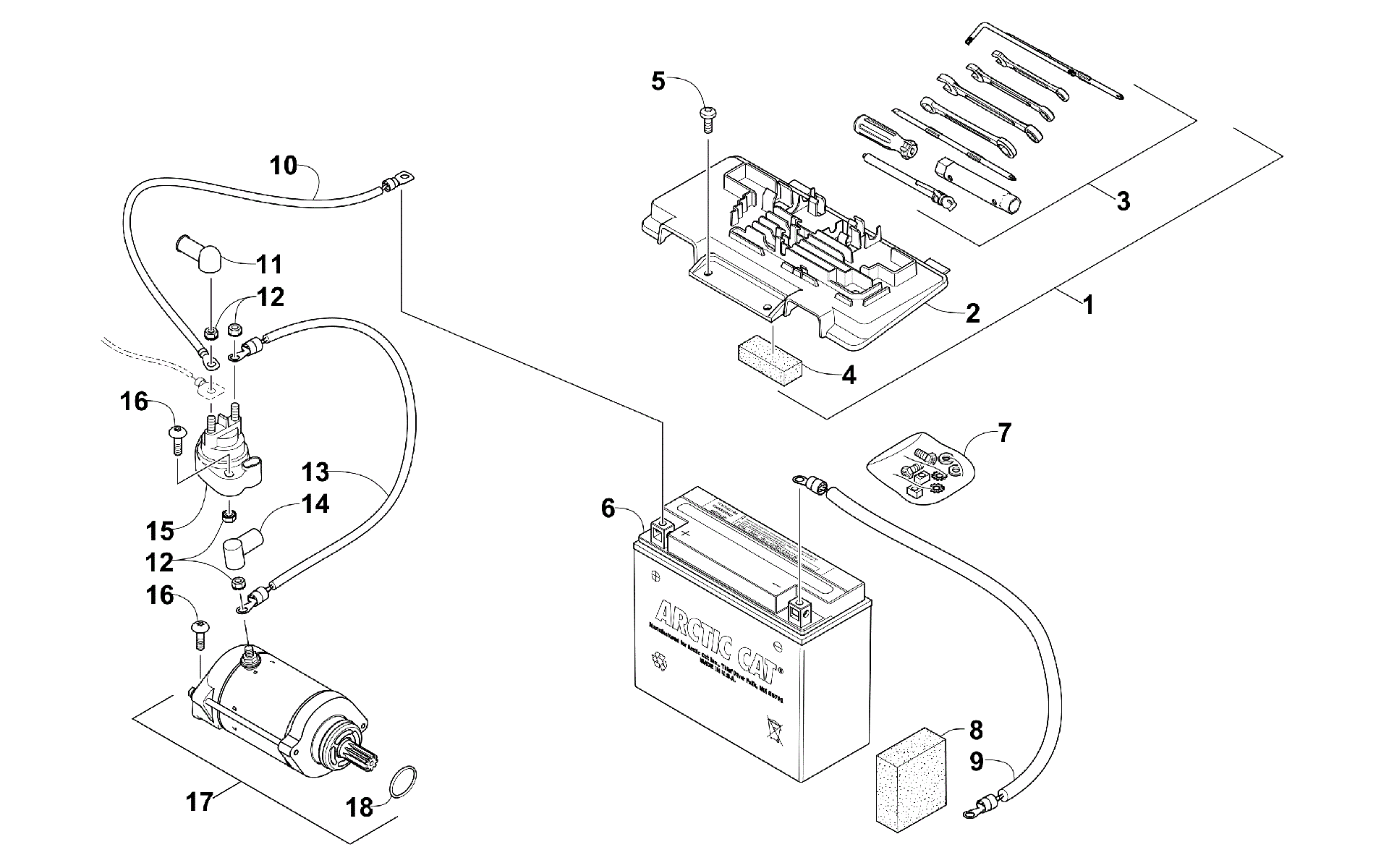 Аккумулятор AND STARTER ASSEMBLY [300084]