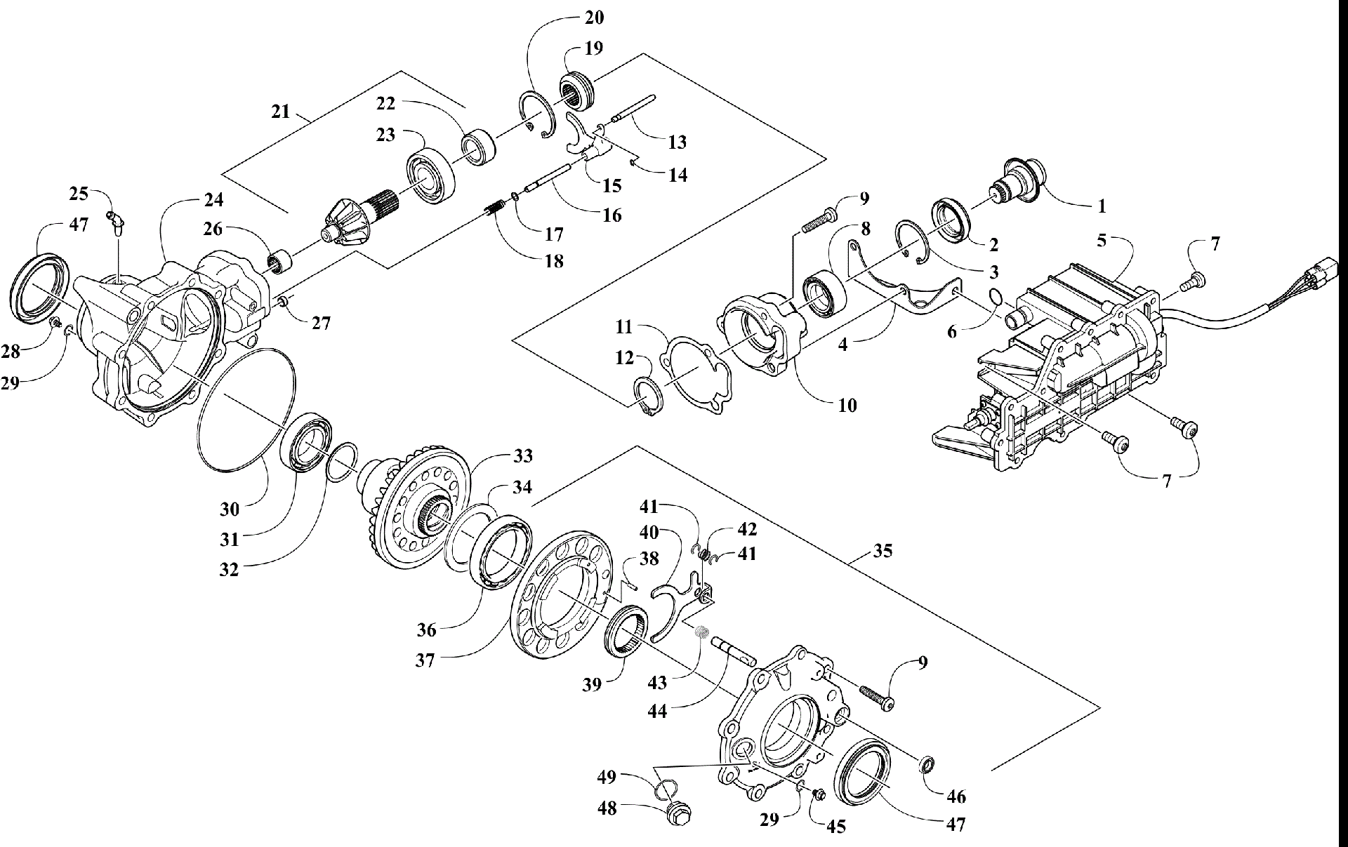 Передняя часть DRIVE GEARCASE ASSEMBLY [300658]