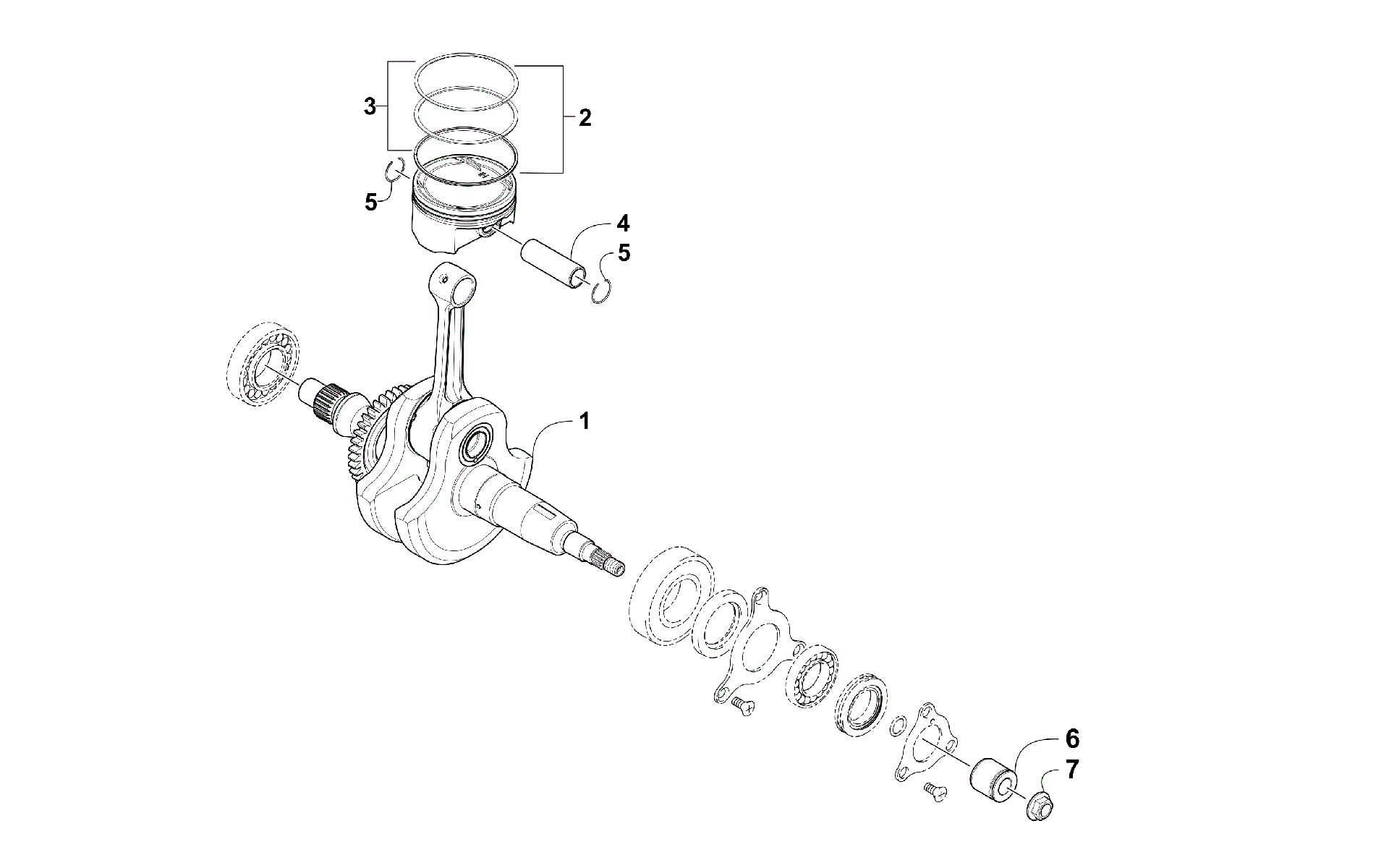 Коленчатый вал AND PISTON ASSEMBLY [94355]