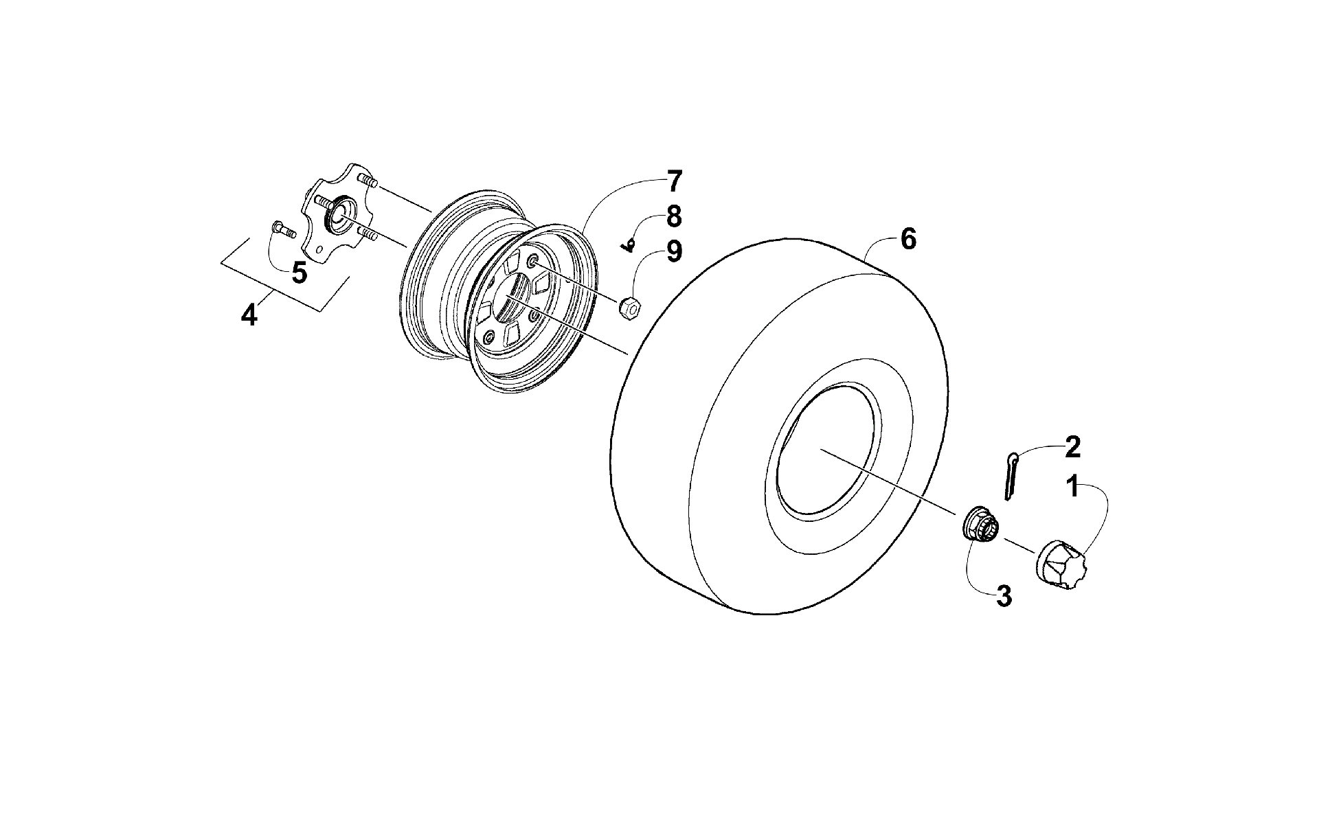 Заднее колесо ASSEMBLY [98175]