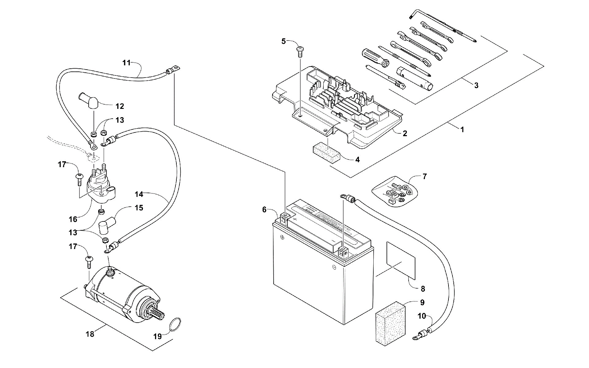 Аккумулятор AND STARTER ASSEMBLY [99735]