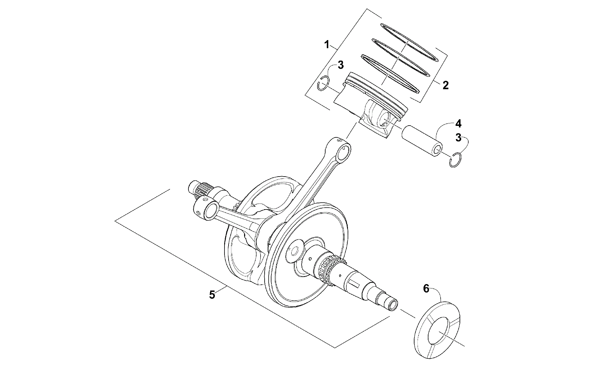 Коленчатый вал AND PISTON ASSEMBLY [96539]
