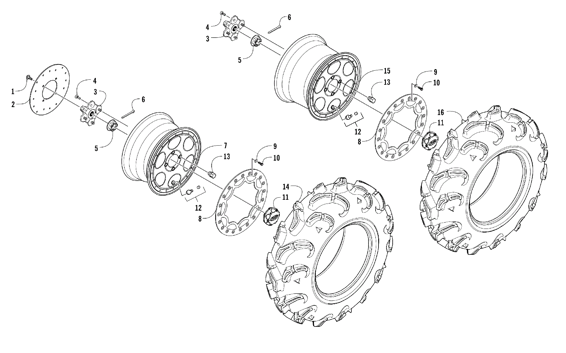 Колесо AND TIRE ASSEMBLY [302874]