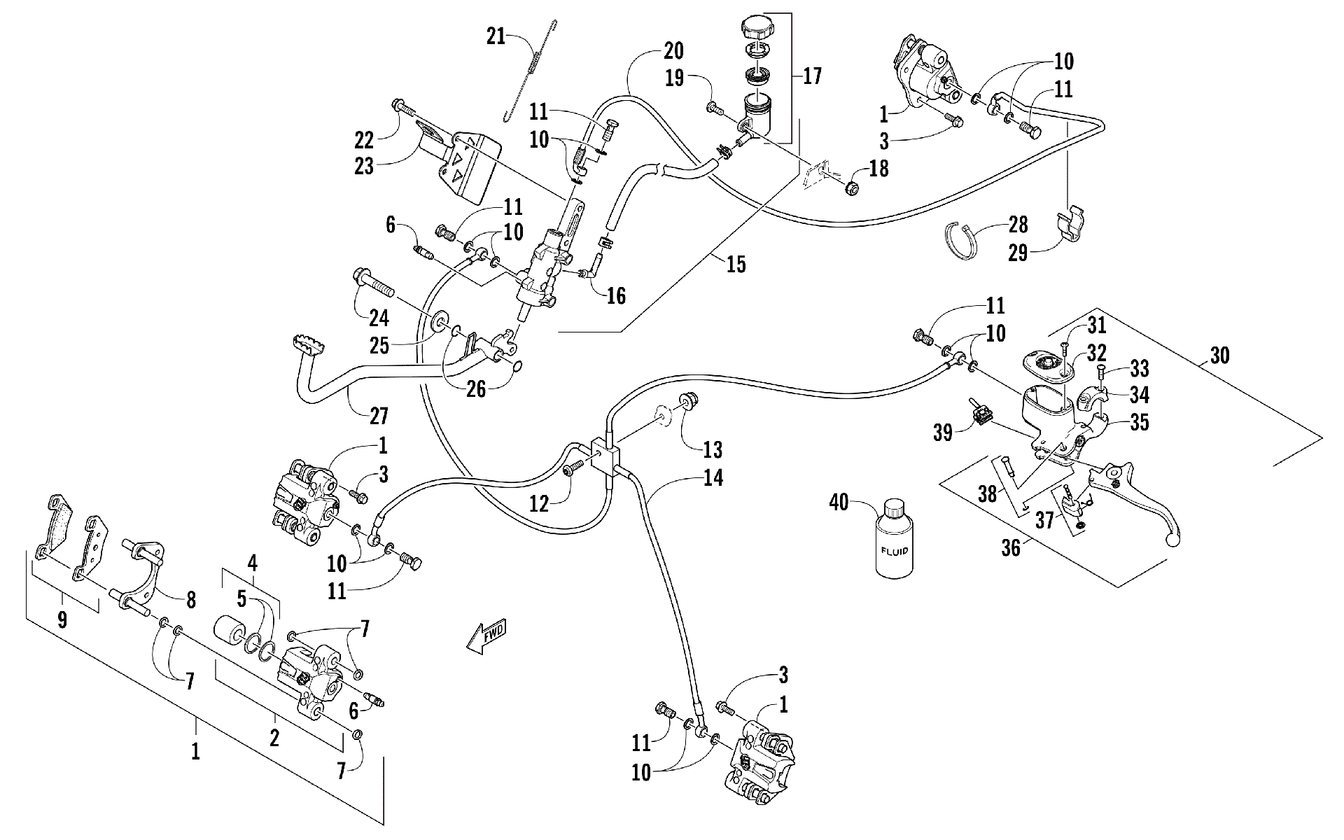 Hydraulic тормоз ASSEMBLY [98099]
