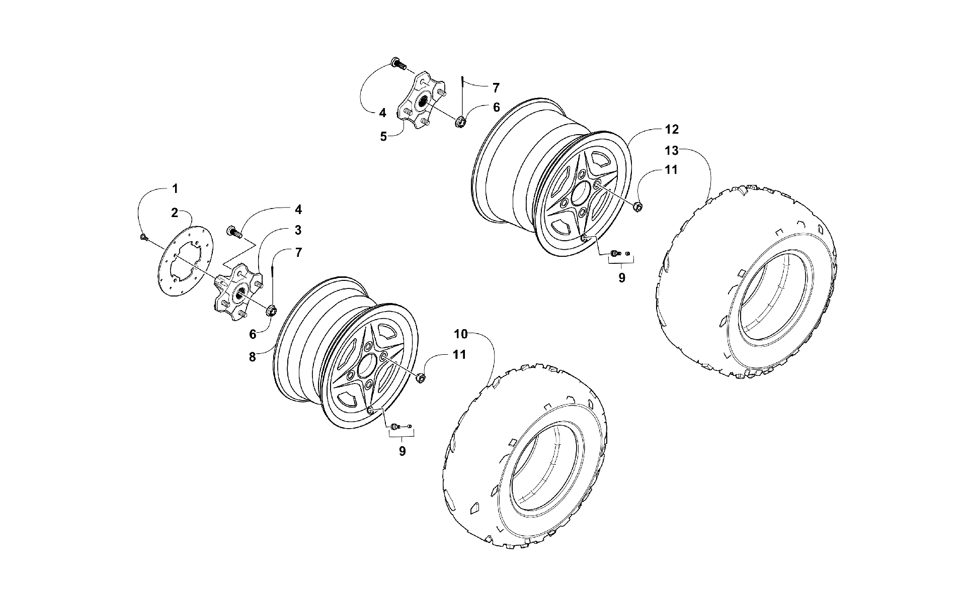 Колесо AND TIRE ASSEMBLY [300649]
