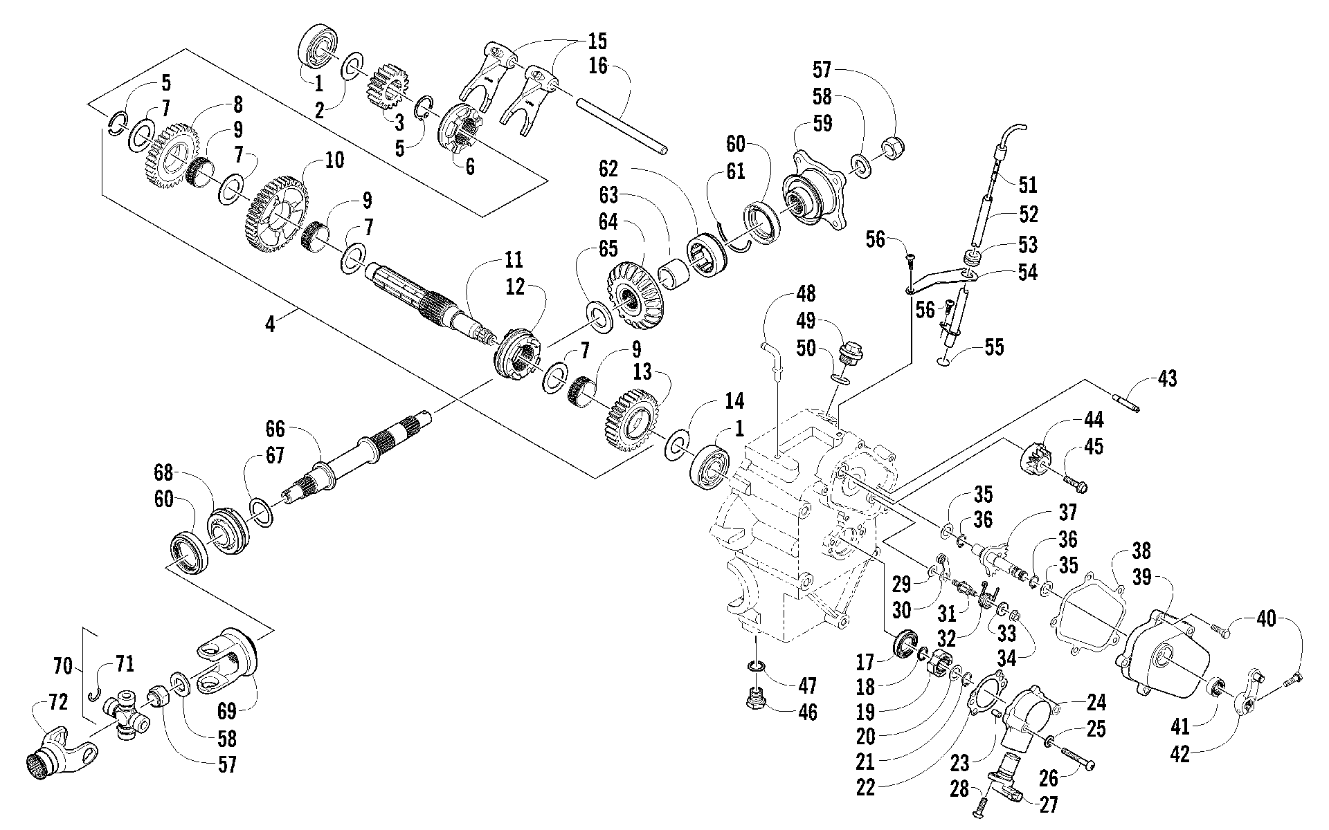 Трансмиссия LEFT-SIDE ASSEMBLY [95043]