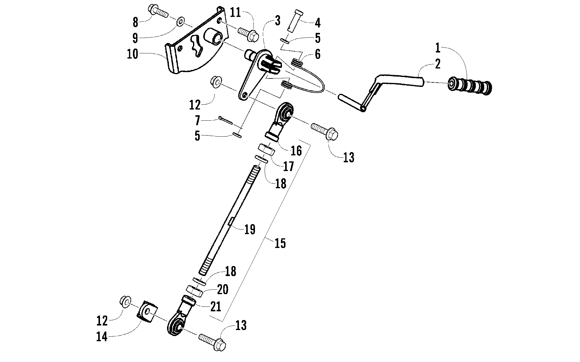 Shift рычаг ASSEMBLY [92722]