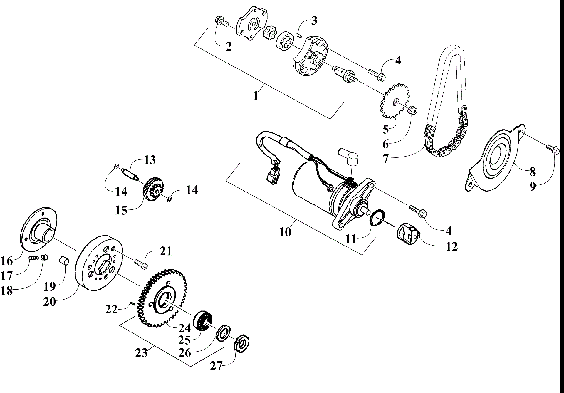 Стартер AND OIL PUMP ASSEMBLY [97646]