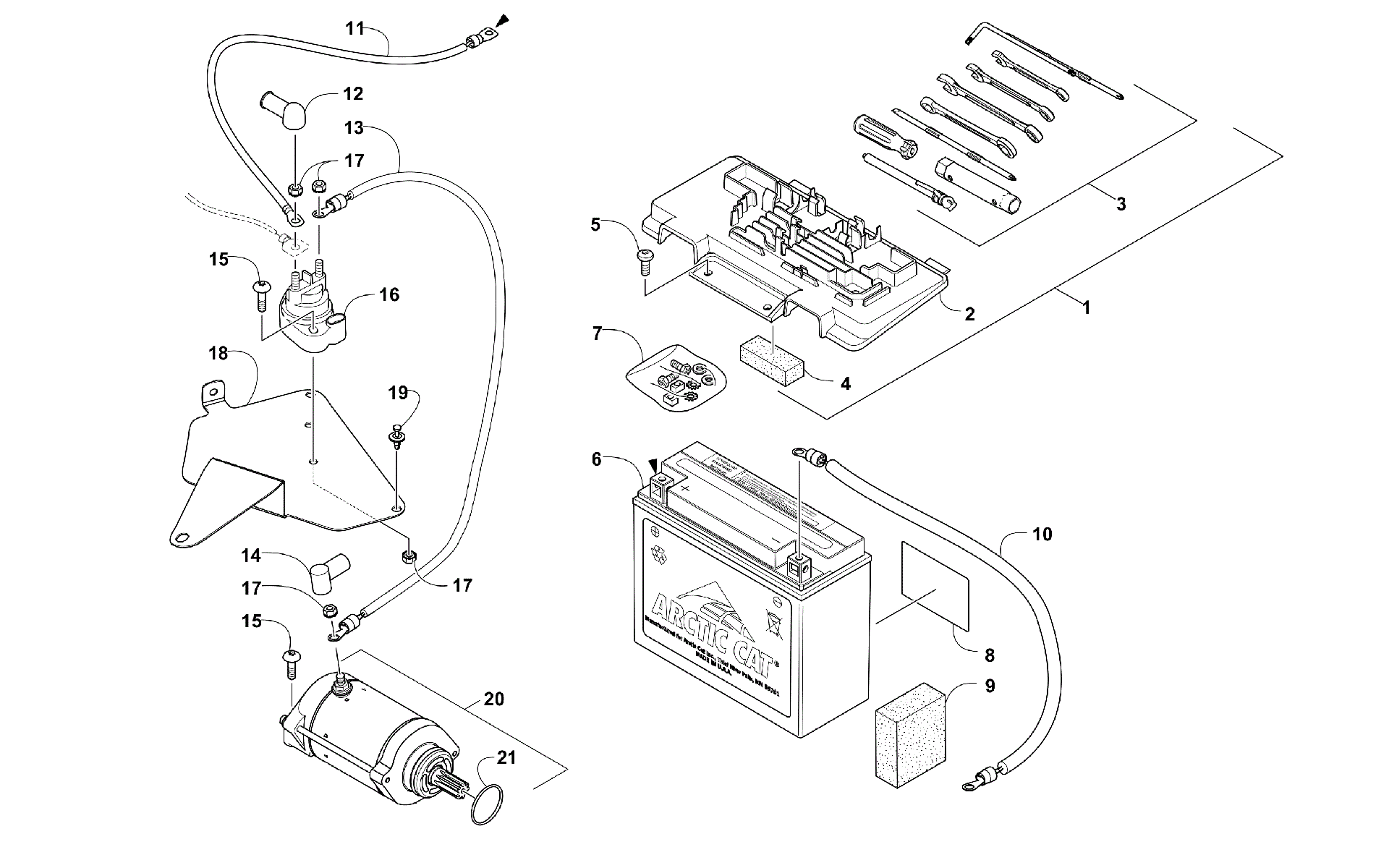 Аккумулятор AND STARTER ASSEMBLY [97692]