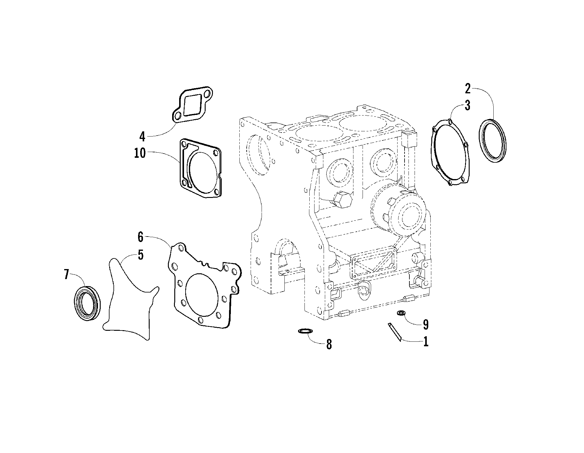 Нижняя часть END GASKET SET ASSEMBLY [94184]