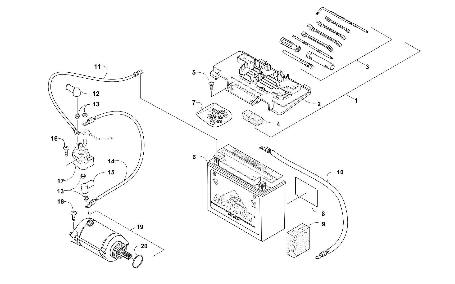 Аккумулятор AND STARTER ASSEMBLY [96968]