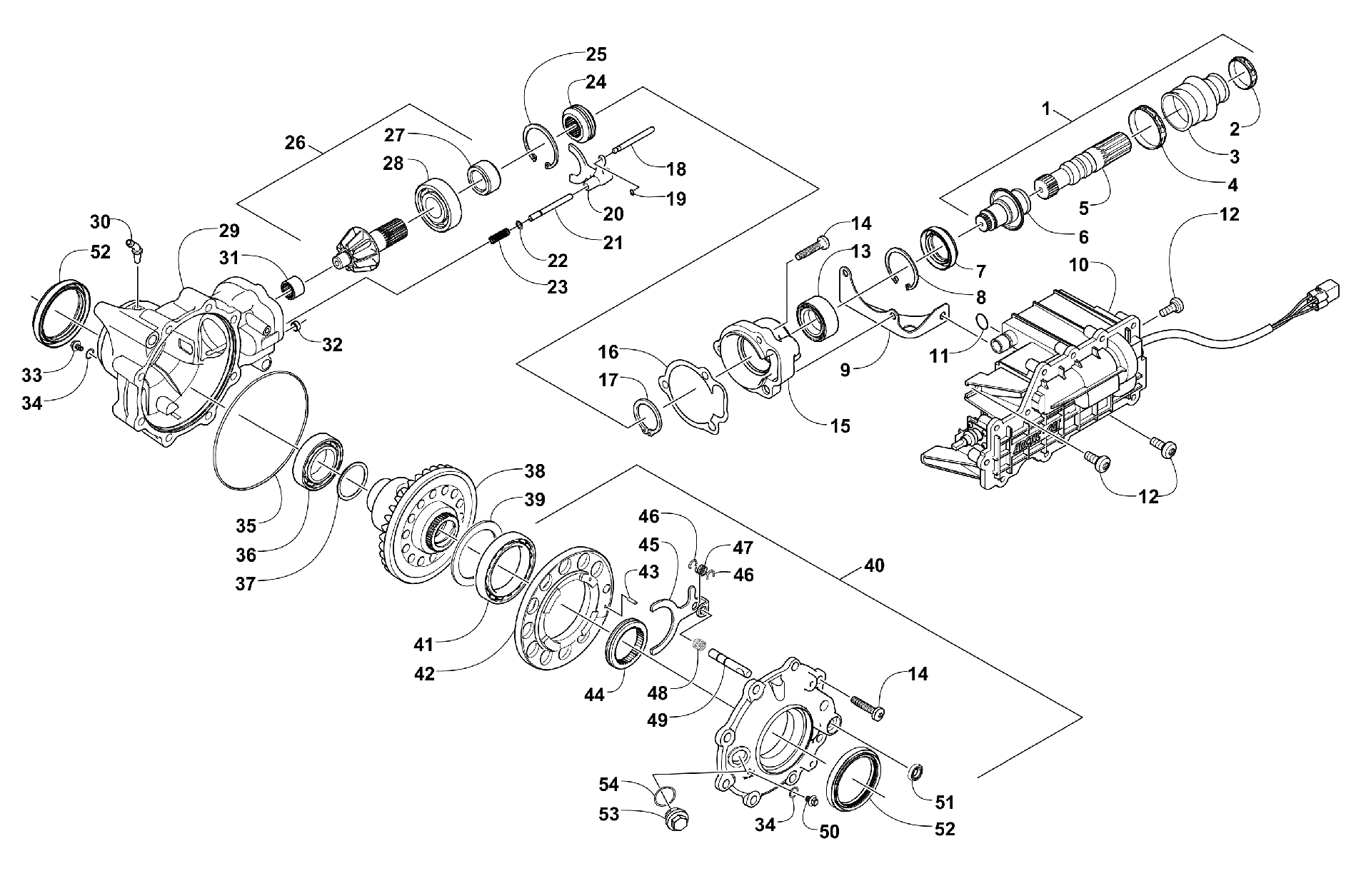 Передняя часть DRIVE GEARCASE ASSEMBLY [97299]