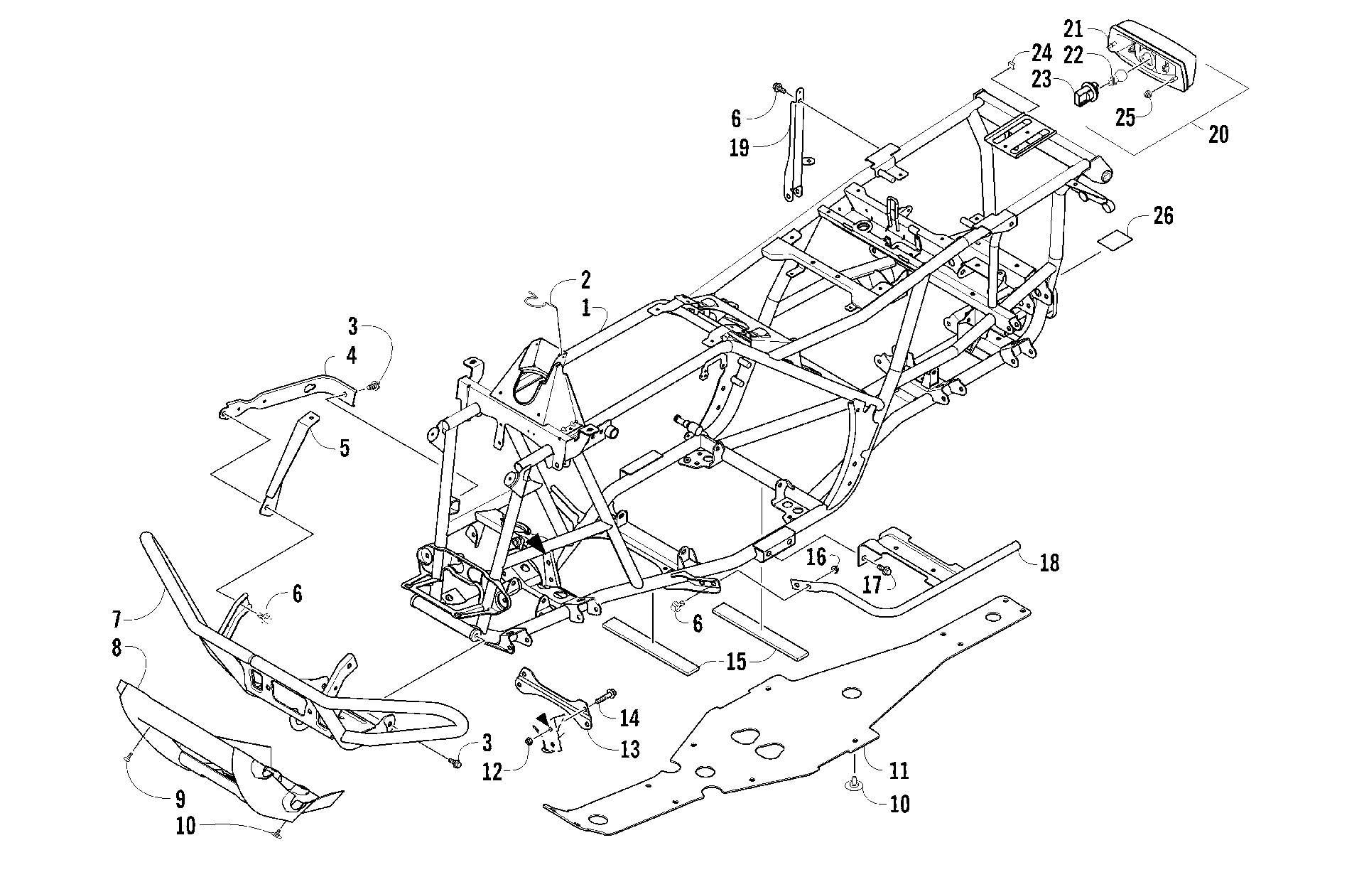 FRAME, TAILLIGHT, и RELATED PARTS [95093]