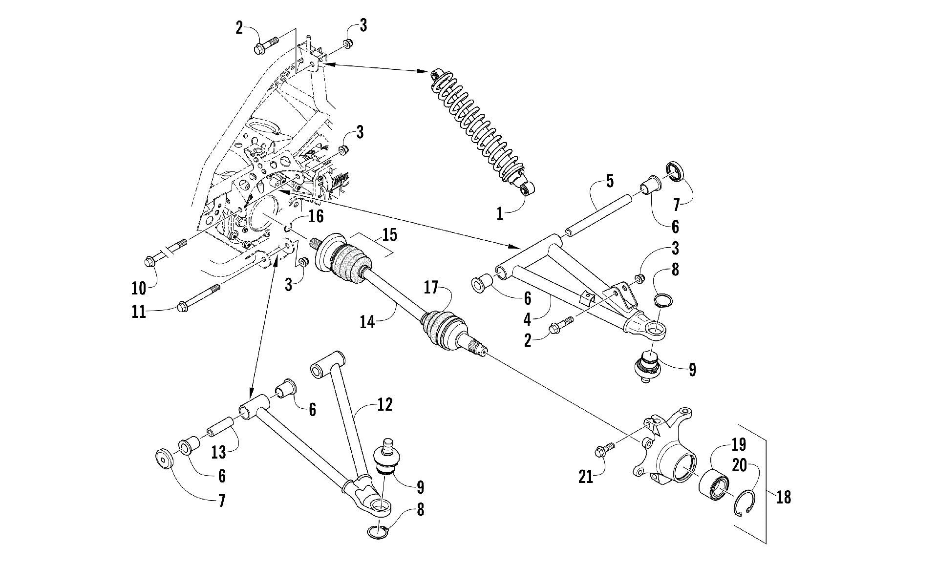 Узел передней подвески [92870]