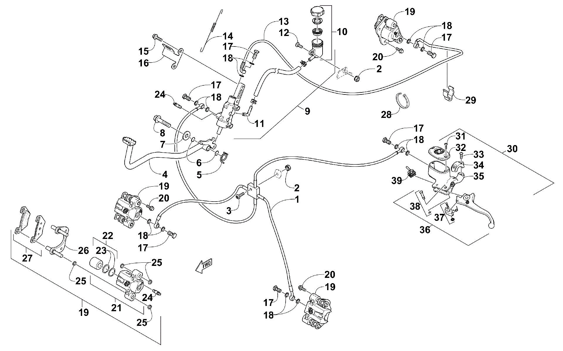 Hydraulic тормоз ASSEMBLY [94650]