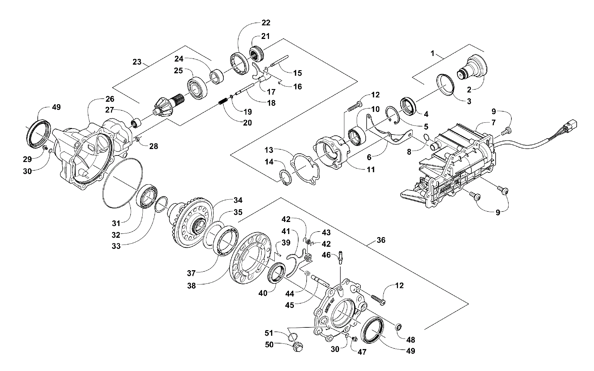 Передняя часть DRIVE GEARCASE ASSEMBLY [93901]