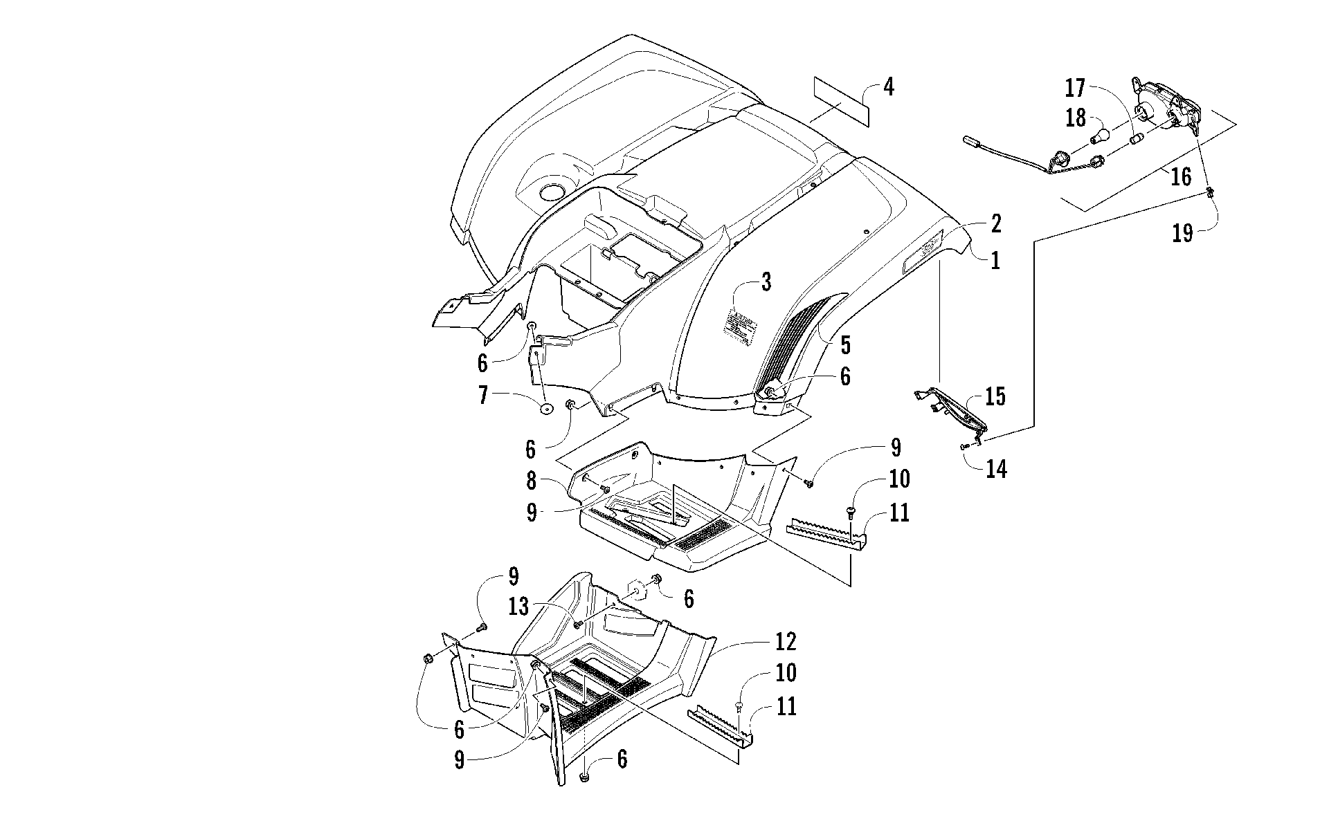 задний кузов панель и FOOTWELL ASSEMBLIES [96160]
