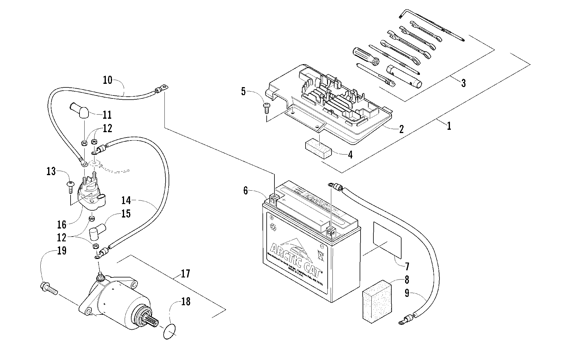 Аккумулятор AND STARTER ASSEMBLY [92760]