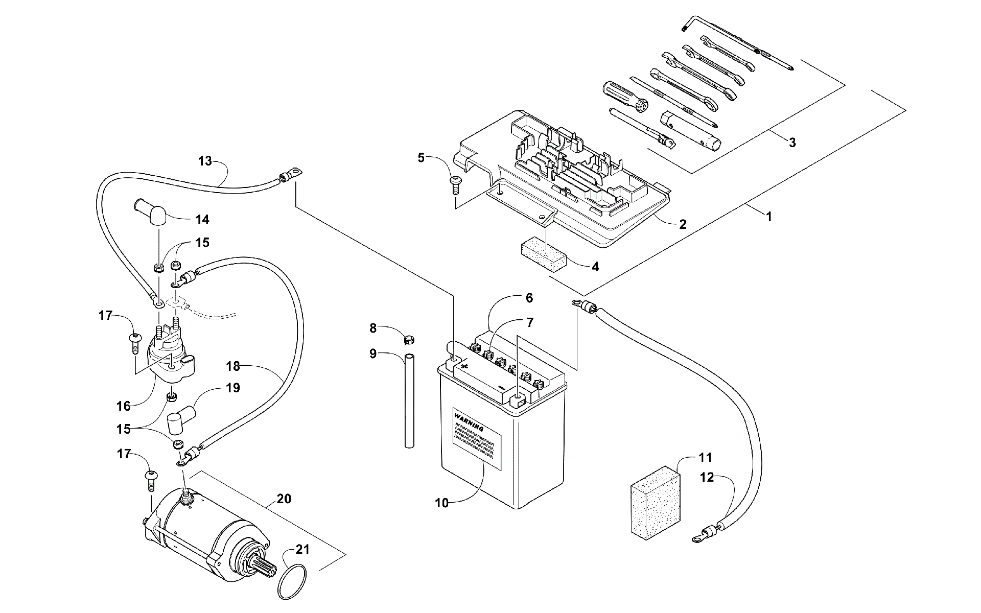 Аккумулятор AND STARTER ASSEMBLY [92120]