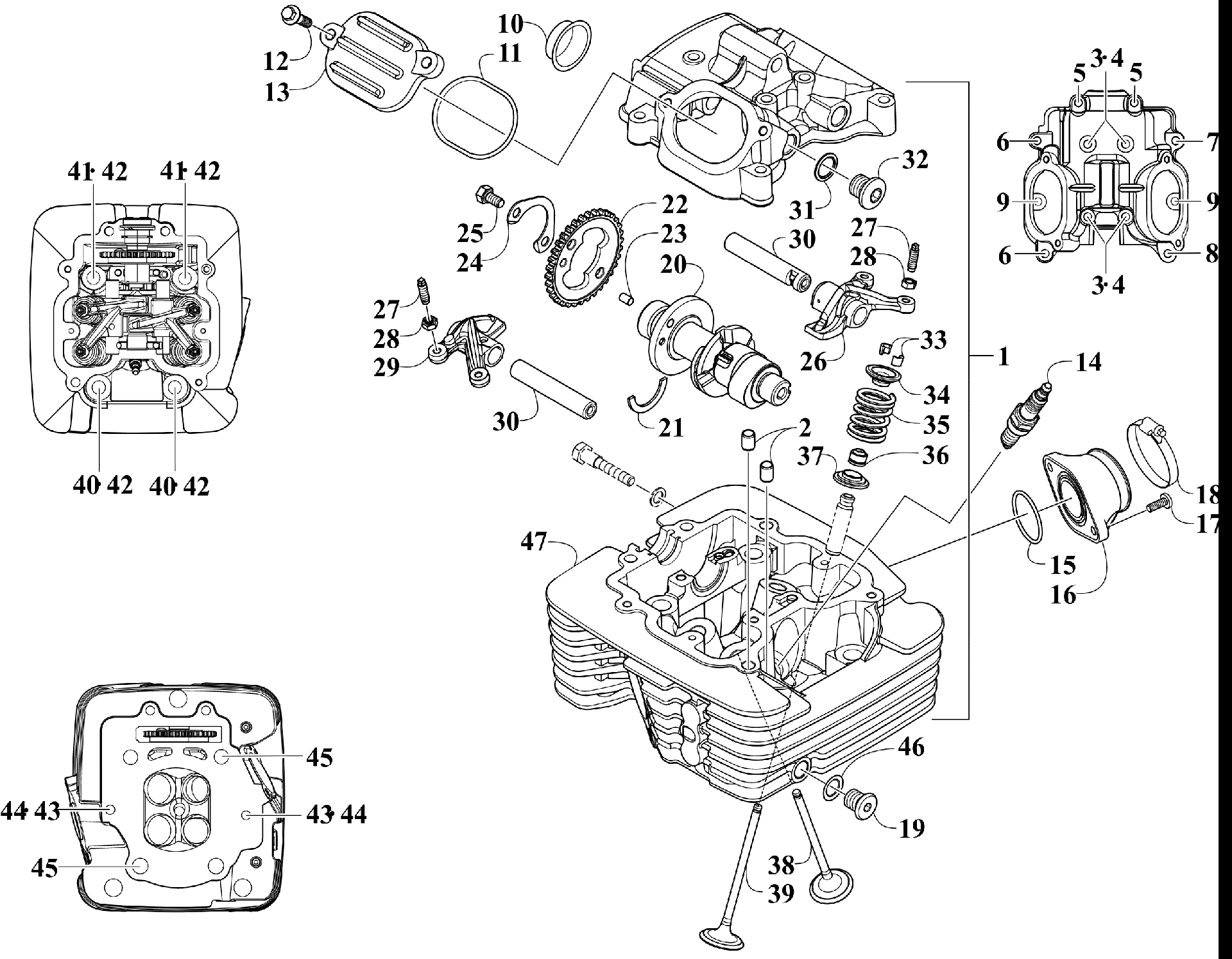 Головка блока цилиндров AND CAMSHAFT/VALVE ASSEMBLY [92886]