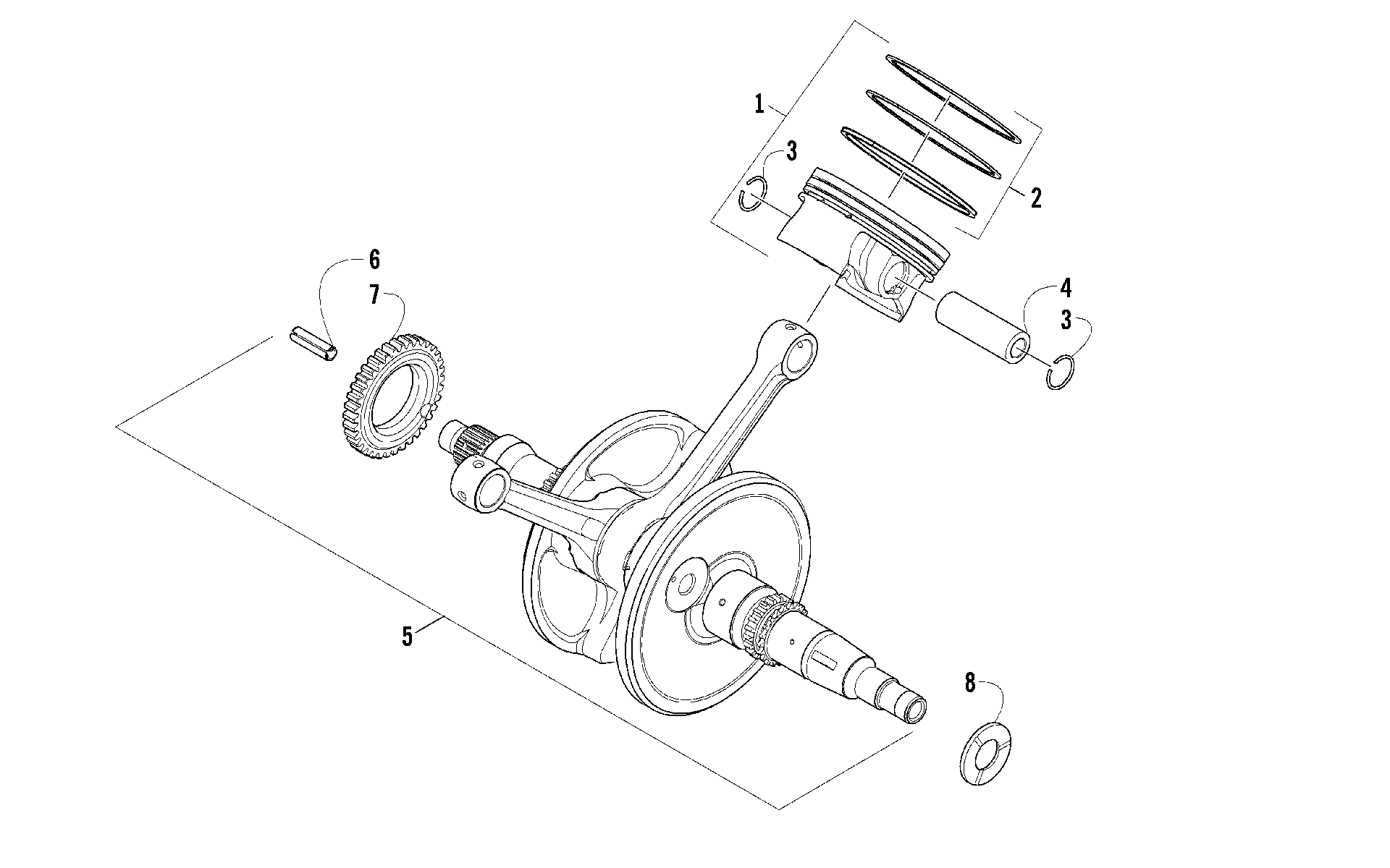 Коленчатый вал AND PISTON ASSEMBLY [90315]