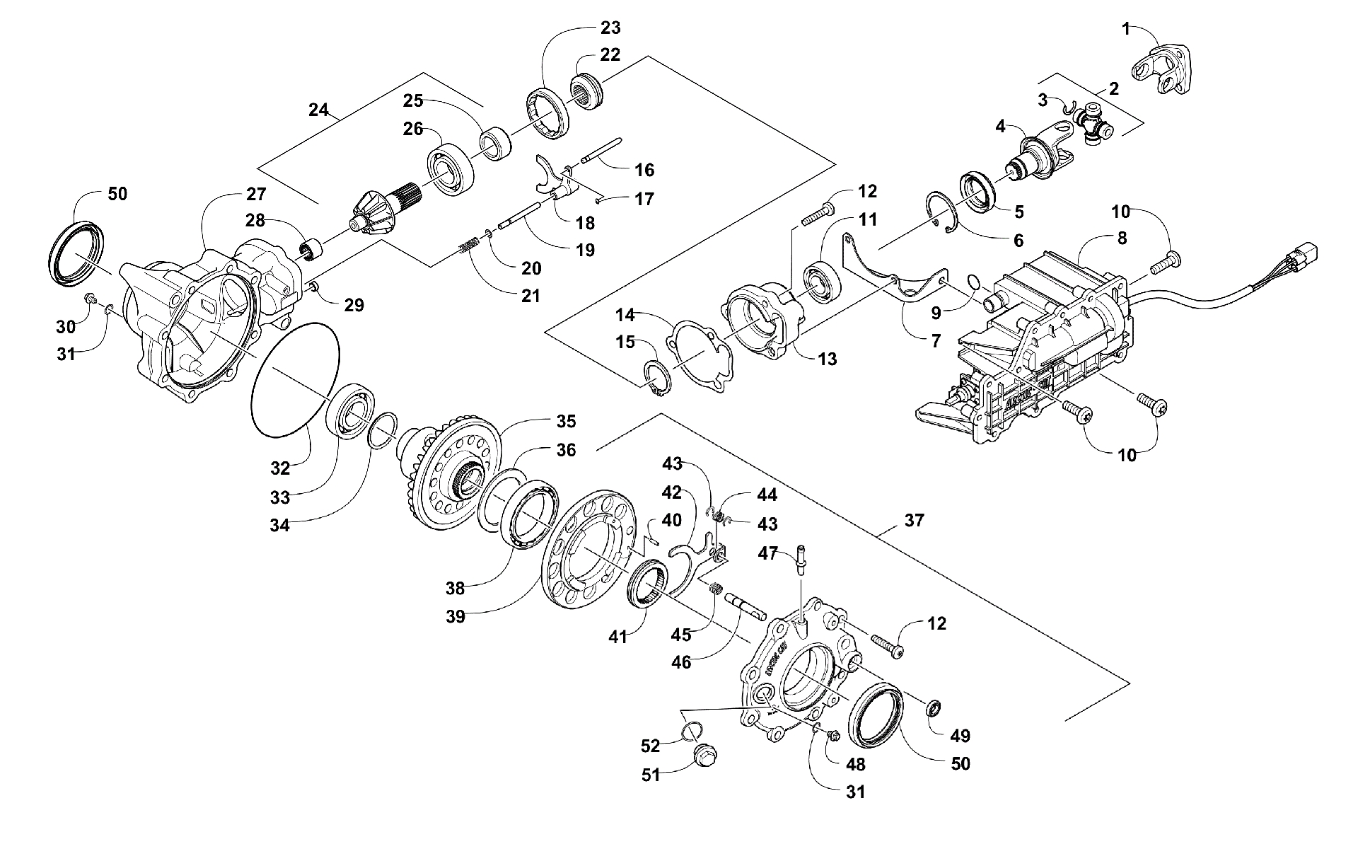 Передняя часть DRIVE GEARCASE ASSEMBLY [93904]
