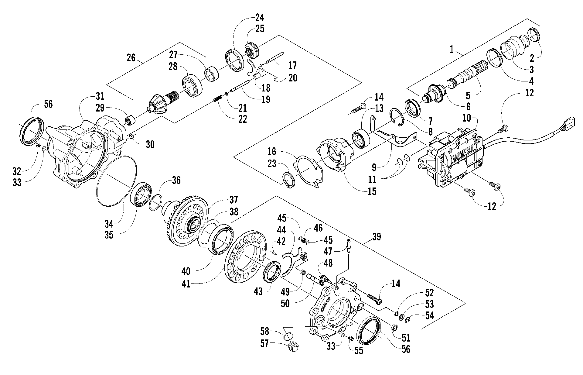 Передняя часть DRIVE GEARCASE ASSEMBLY [89009]