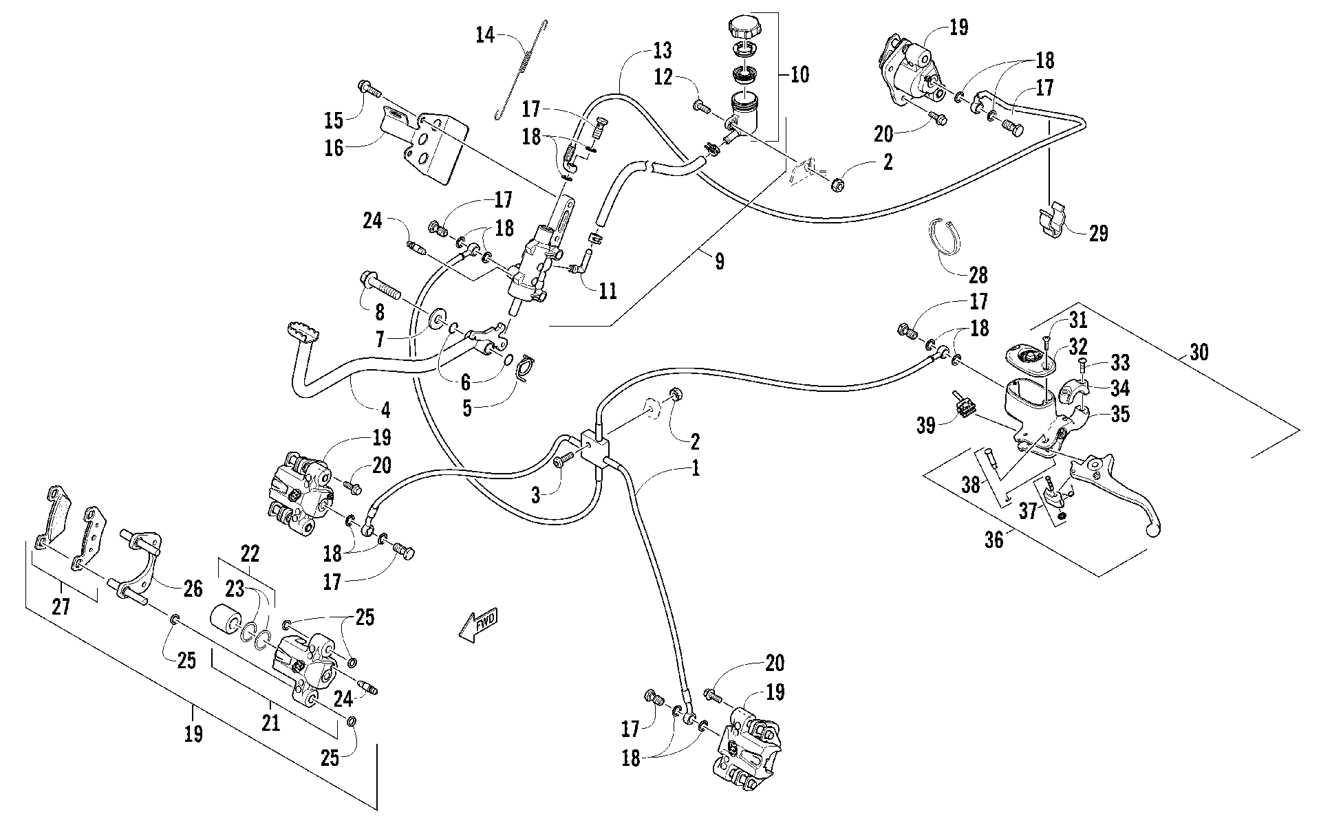 Hydraulic тормоз ASSEMBLY [302916]