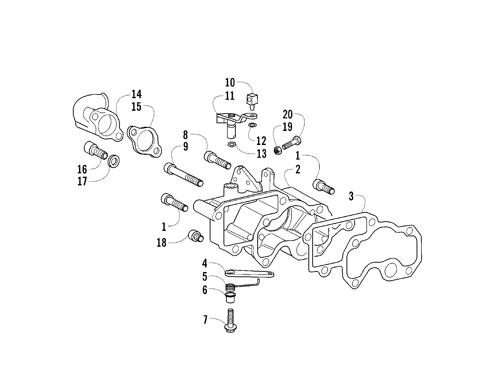Впускная система MANIFOLD AND THROTTLE CONTROL ASSEMBLY [94181]