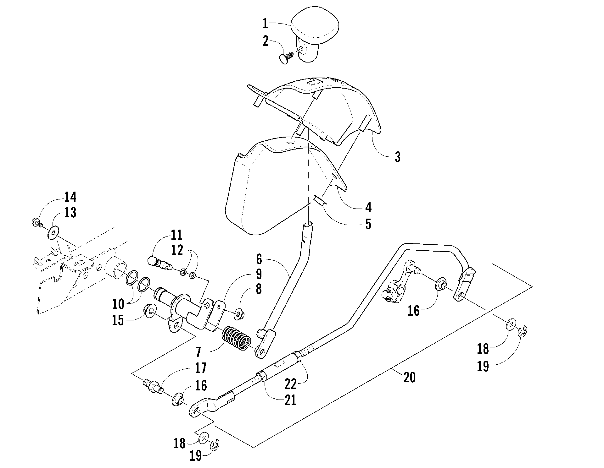 Shift рычаг ASSEMBLY [89003]