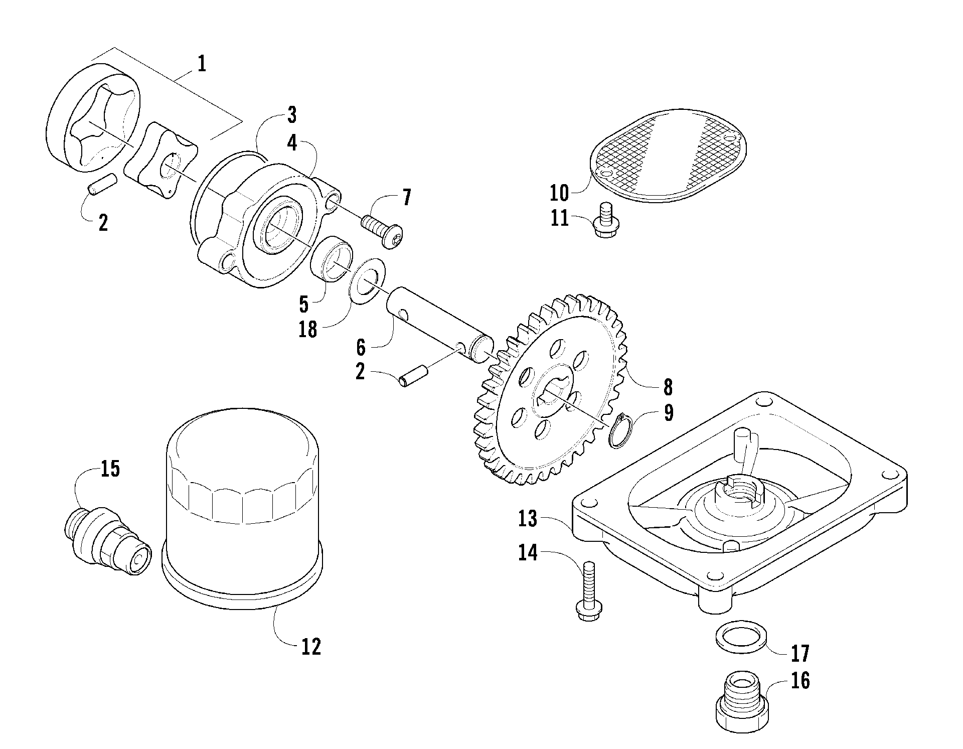 масляный фильтр / насос узел [90317]