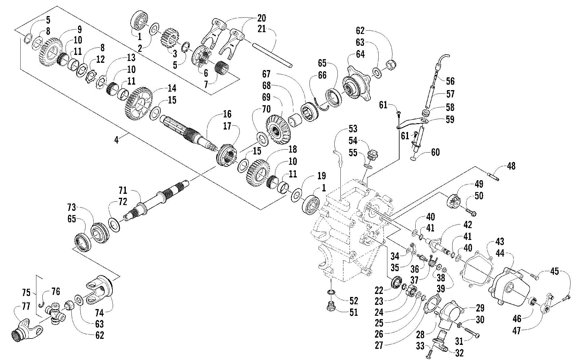 Трансмиссия LEFT-SIDE ASSEMBLY [92843]
