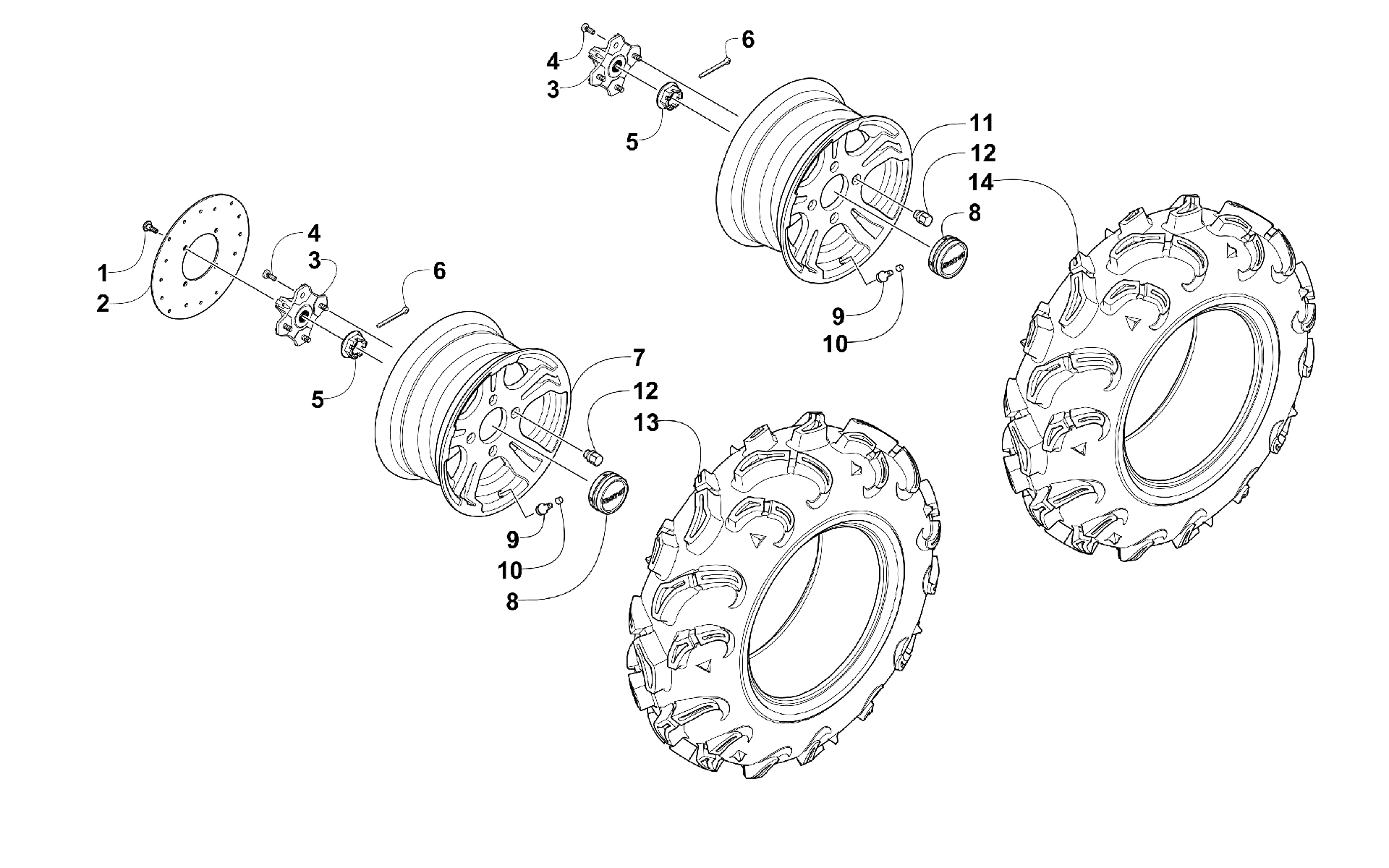 Колесо AND TIRE ASSEMBLY (Up to VIN: 208322 and VIN: 208412 and Up) [300843]
