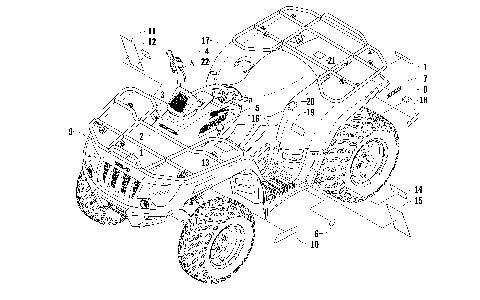 2008 ATV 400 MANUAL TRANSMISSION 4X4 FIS GREEN [A2008ICH4AUSG]