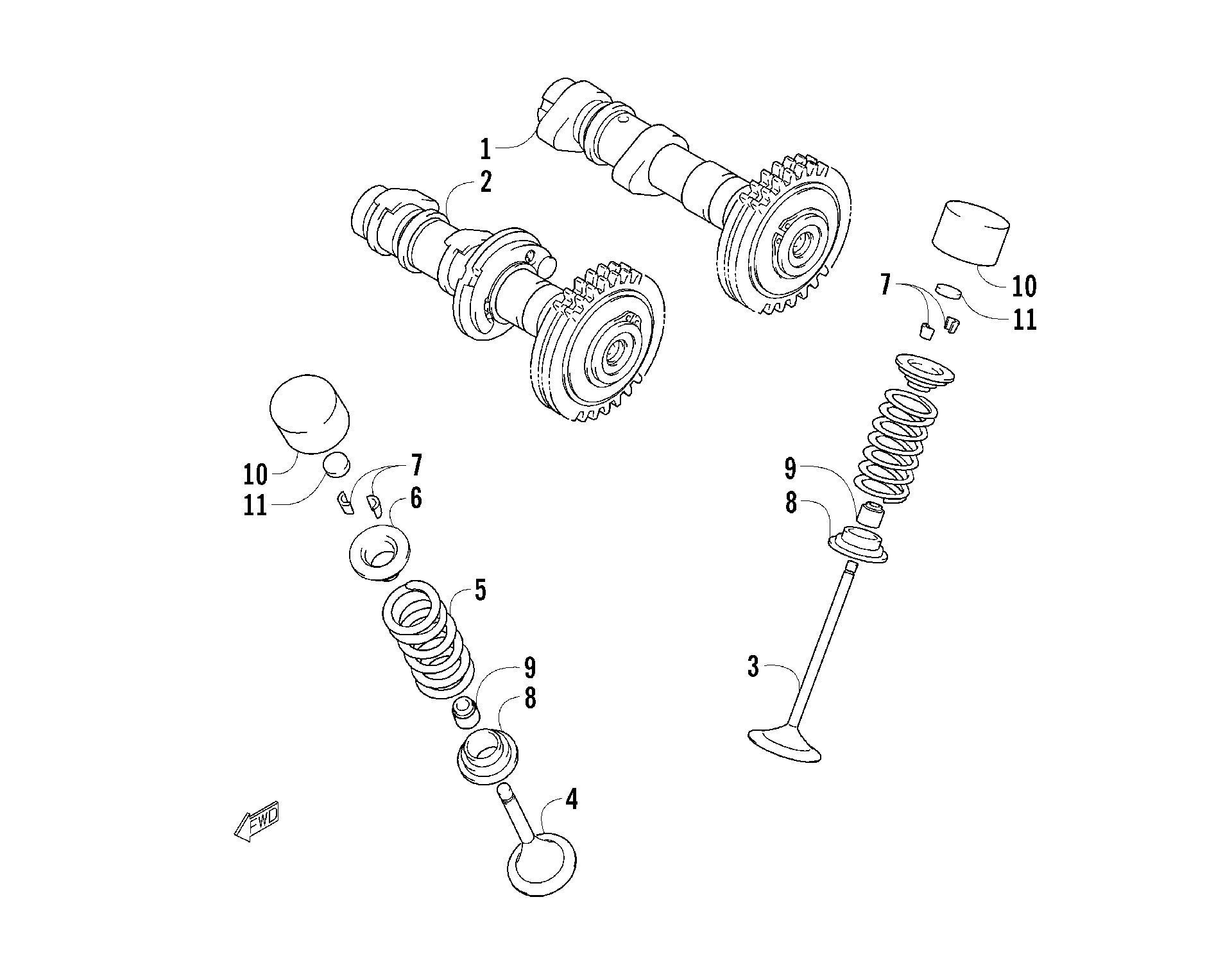 CAMSHAFT / клапан узел [87570]