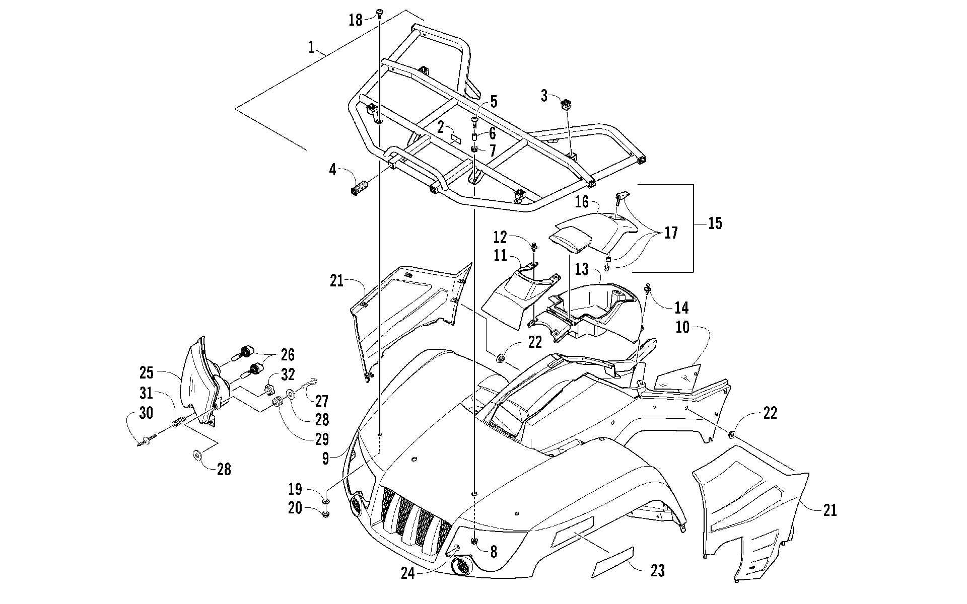 Передняя часть BODY PANEL ASSEMBLY [85796]
