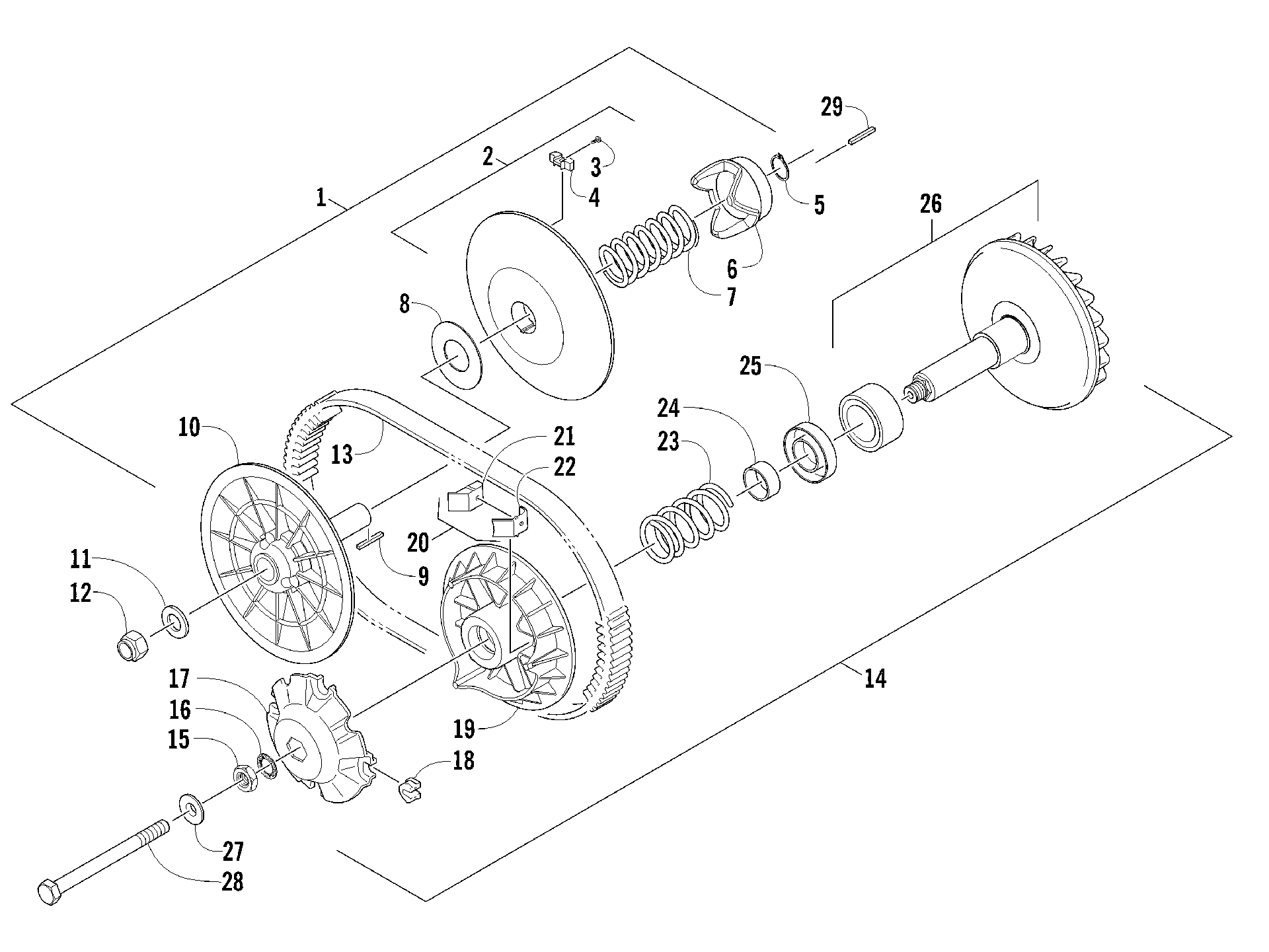 Сцепление AND DRIVE BELT ASSEMBLIES [92841]