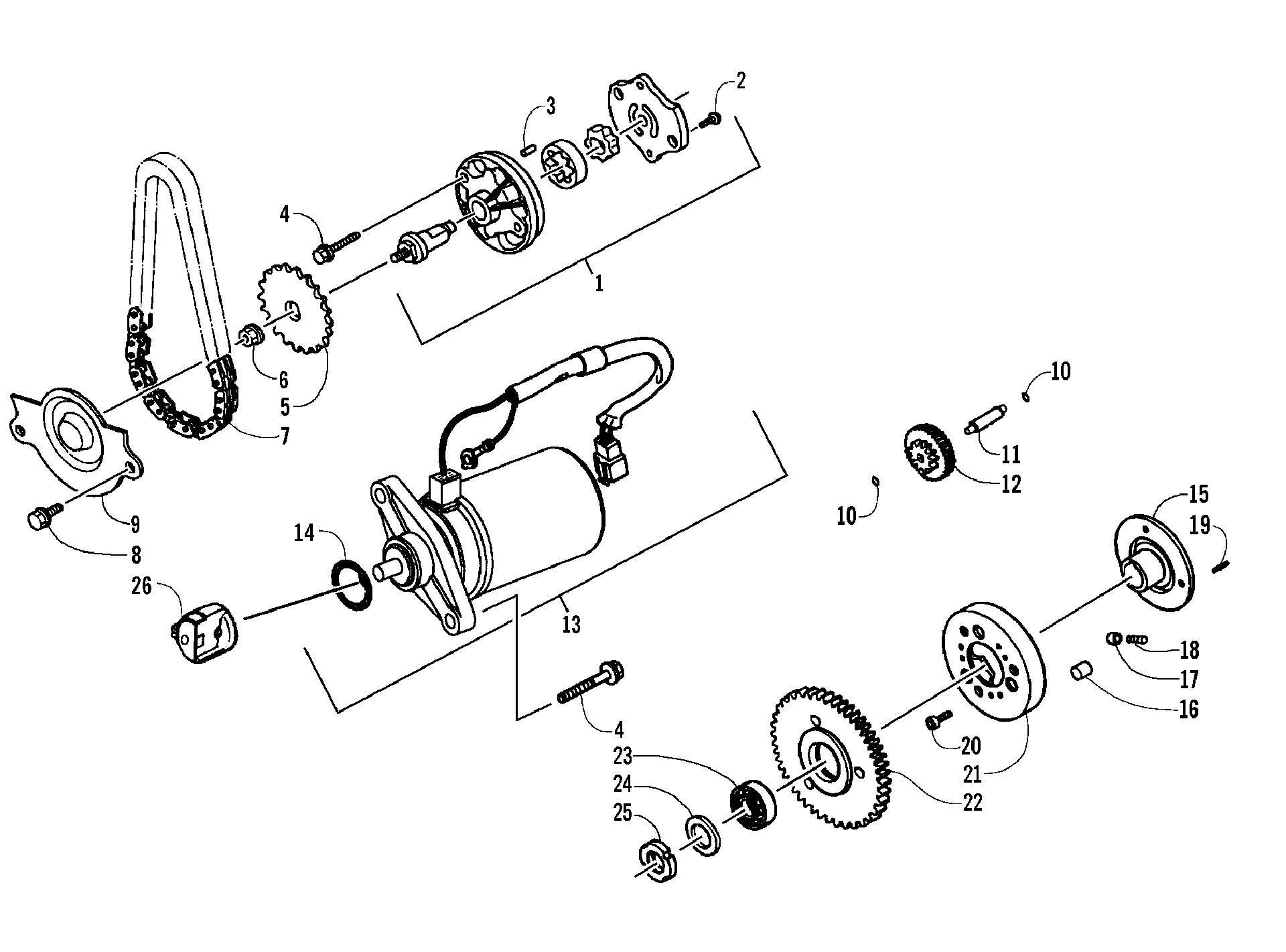 Стартер AND OIL PUMP ASSEMBLIES [86045]