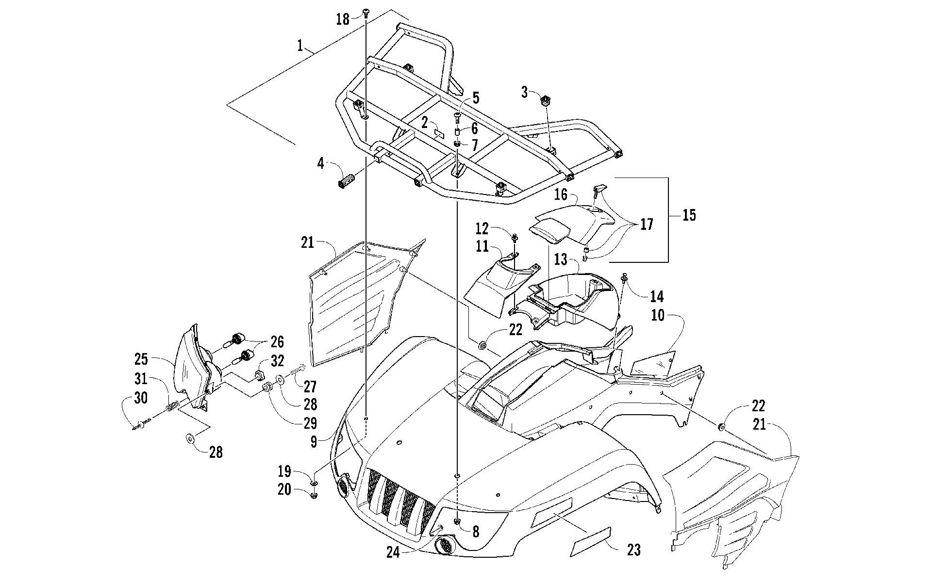 Передняя часть BODY PANEL ASSEMBLY [85658]