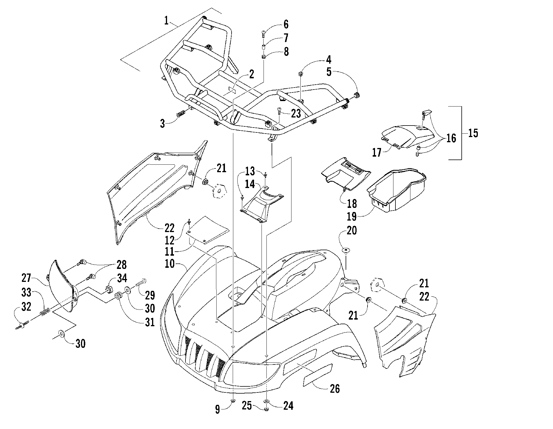 Передняя часть BODY PANEL ASSEMBLY [87459]