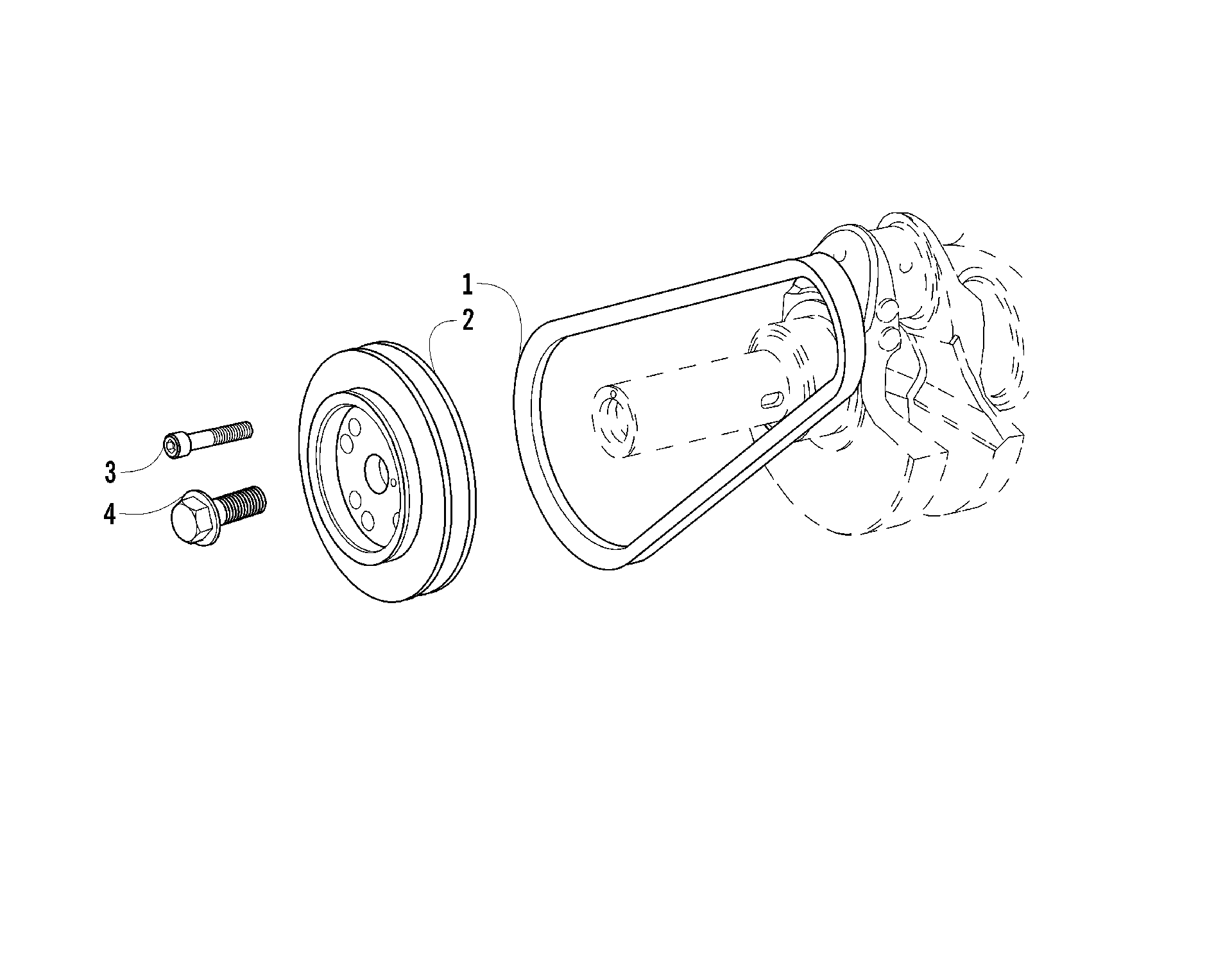 Привод PULLEY AND ALTERNATOR BELT ASSEMBLY [87141]