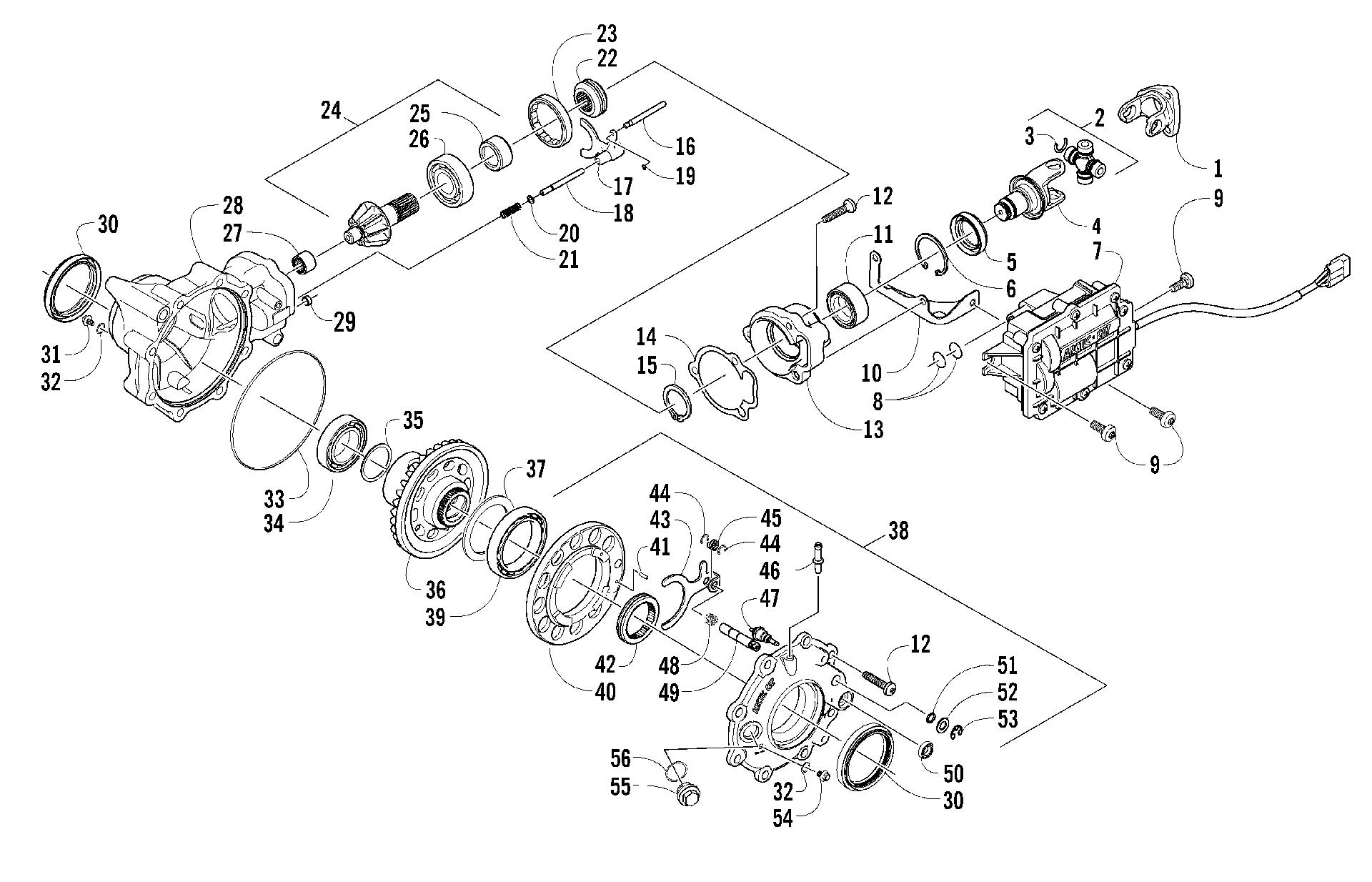 Передняя часть DRIVE GEARCASE ASSEMBLY [87133]