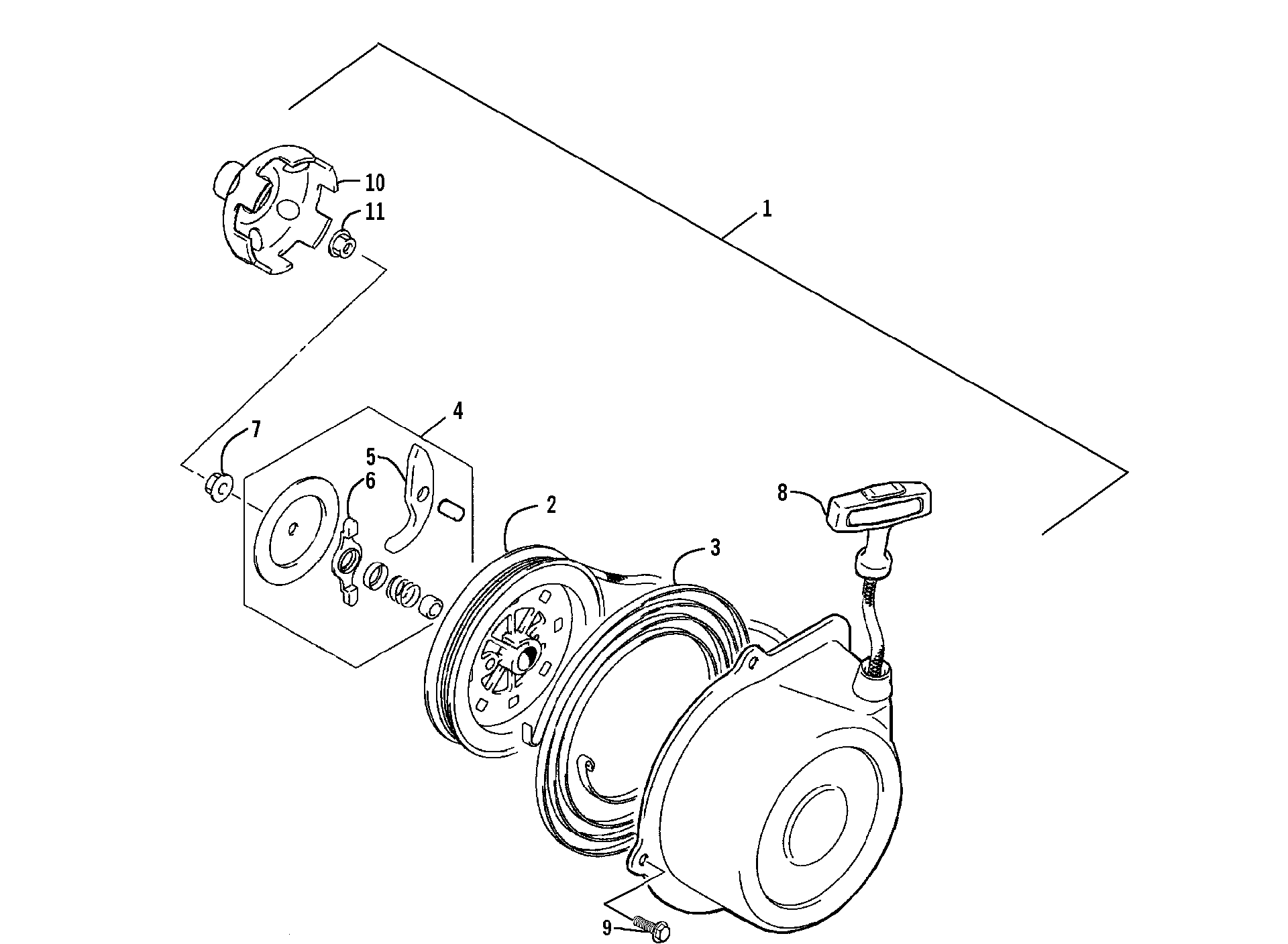 Ручной стартер STARTER ASSEMBLY [59004]