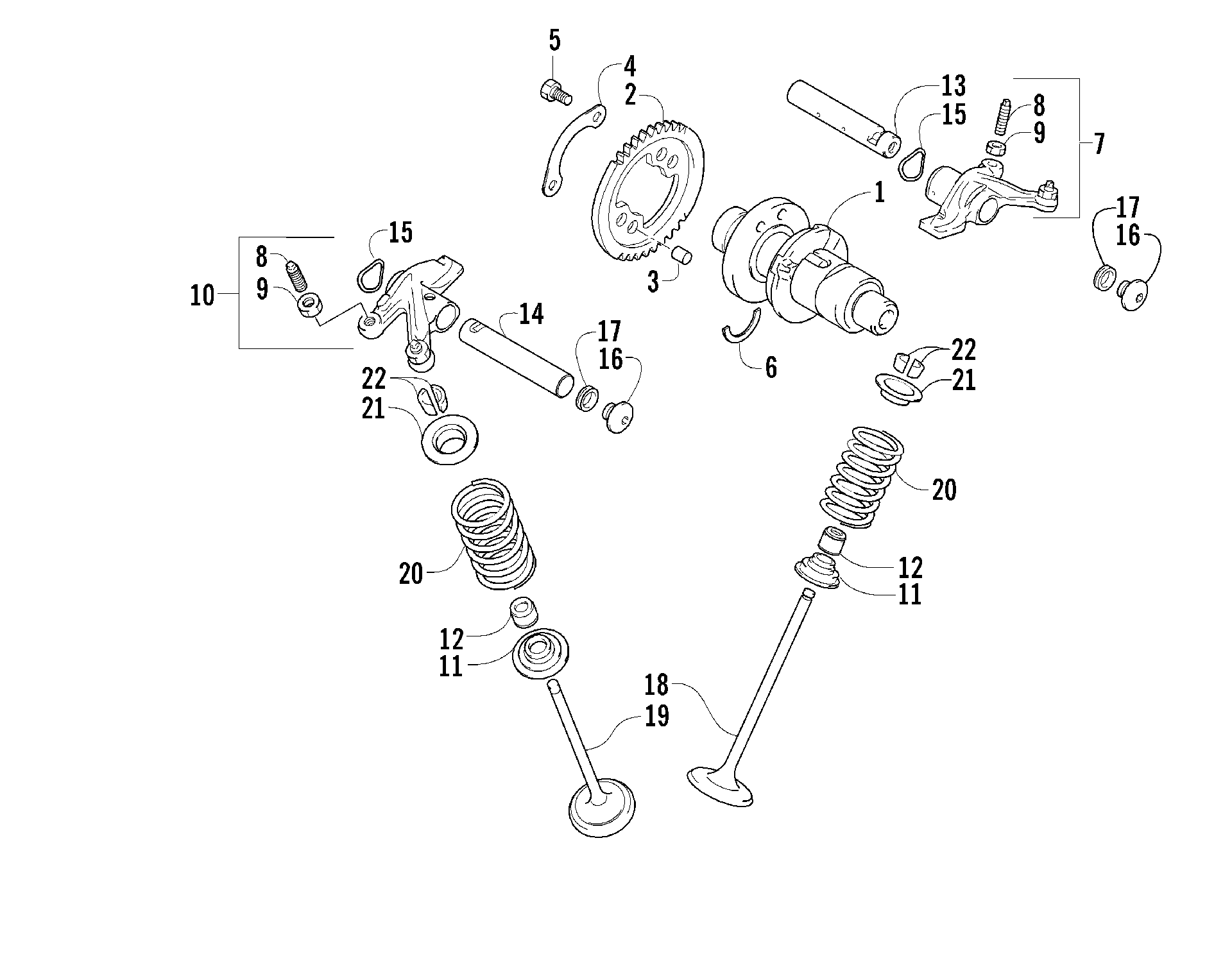 CAMSHAFT / клапан узел [83763]